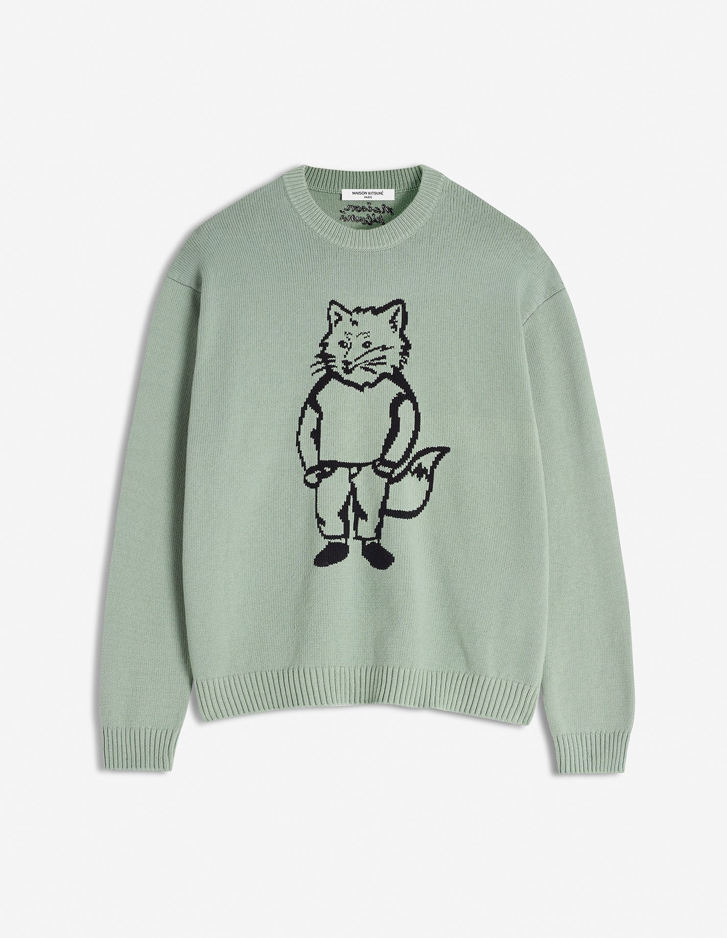 Maison Kitsuné - Áo khoác Dressed Fox Intarsia dáng Comfort