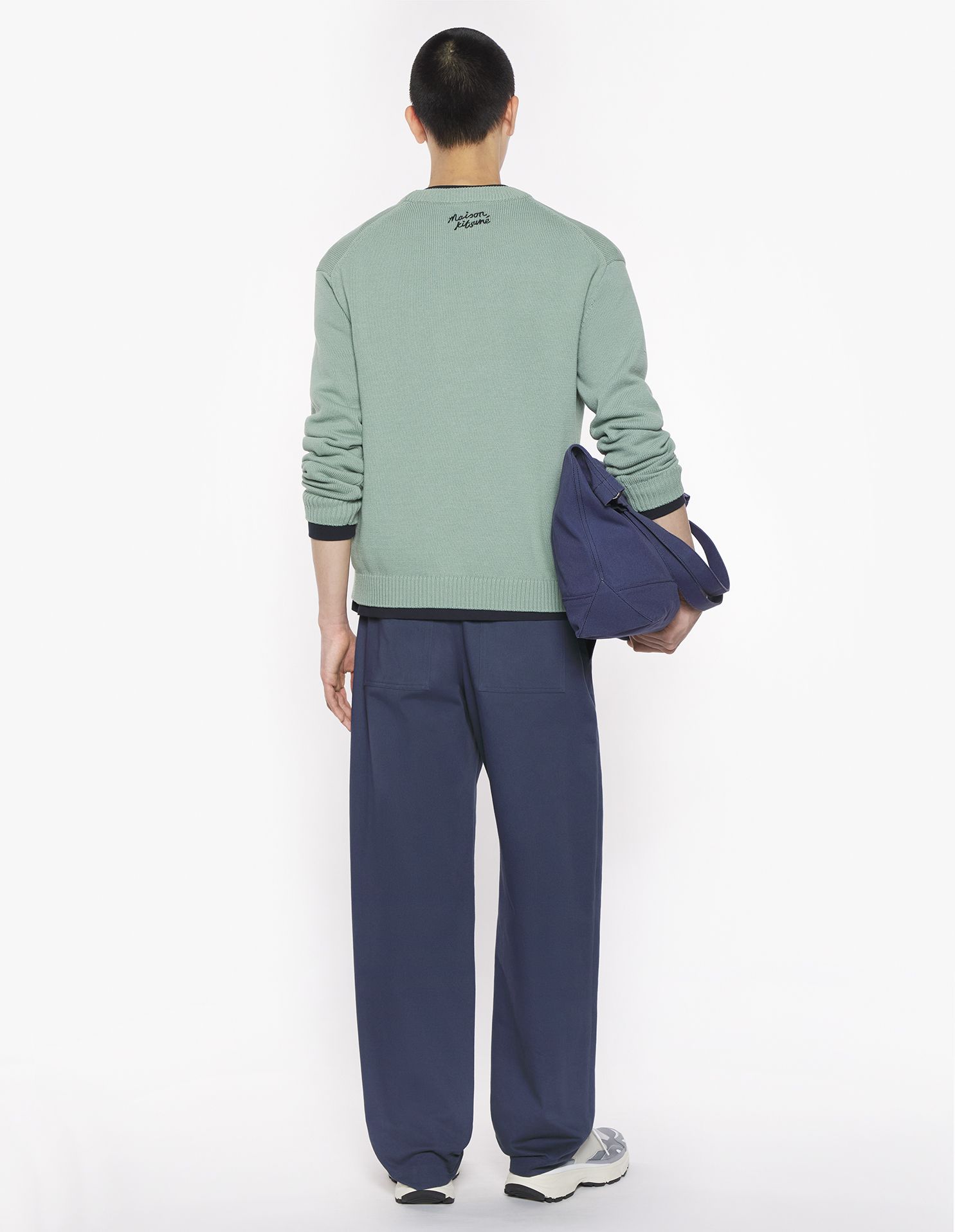 Maison Kitsuné - Áo khoác Dressed Fox Intarsia dáng Comfort