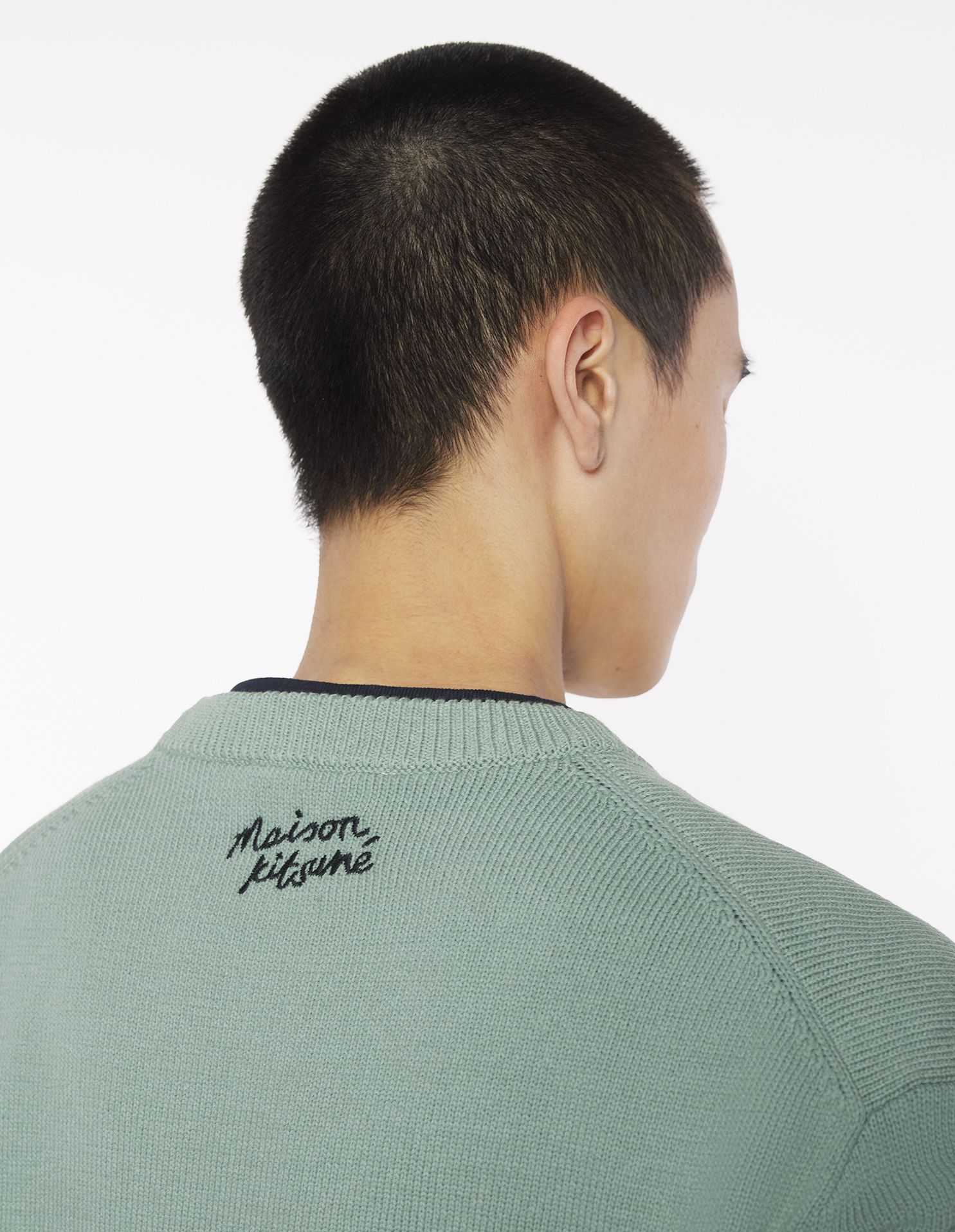 Maison Kitsuné - Áo khoác Dressed Fox Intarsia dáng Comfort