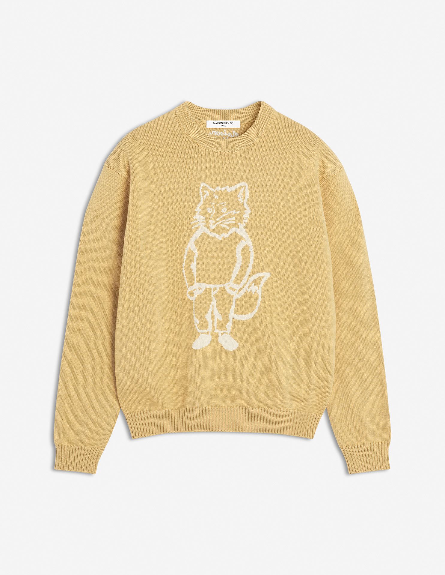 Maison Kitsuné - Áo khoác Dressed Fox Intarsia dáng Comfort