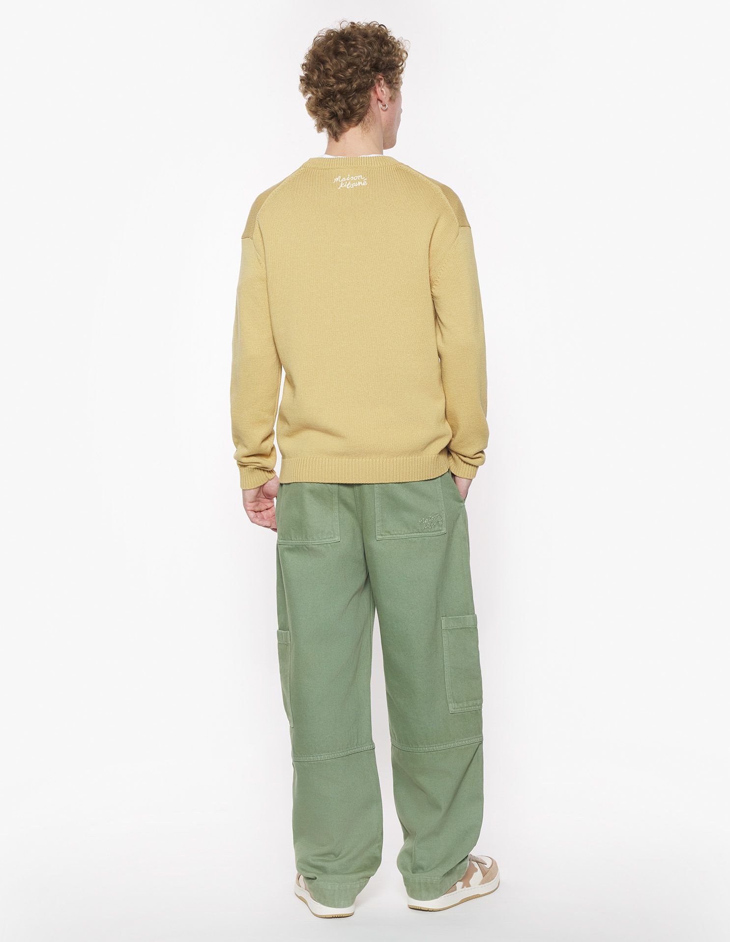 Maison Kitsuné - Áo khoác Dressed Fox Intarsia dáng Comfort