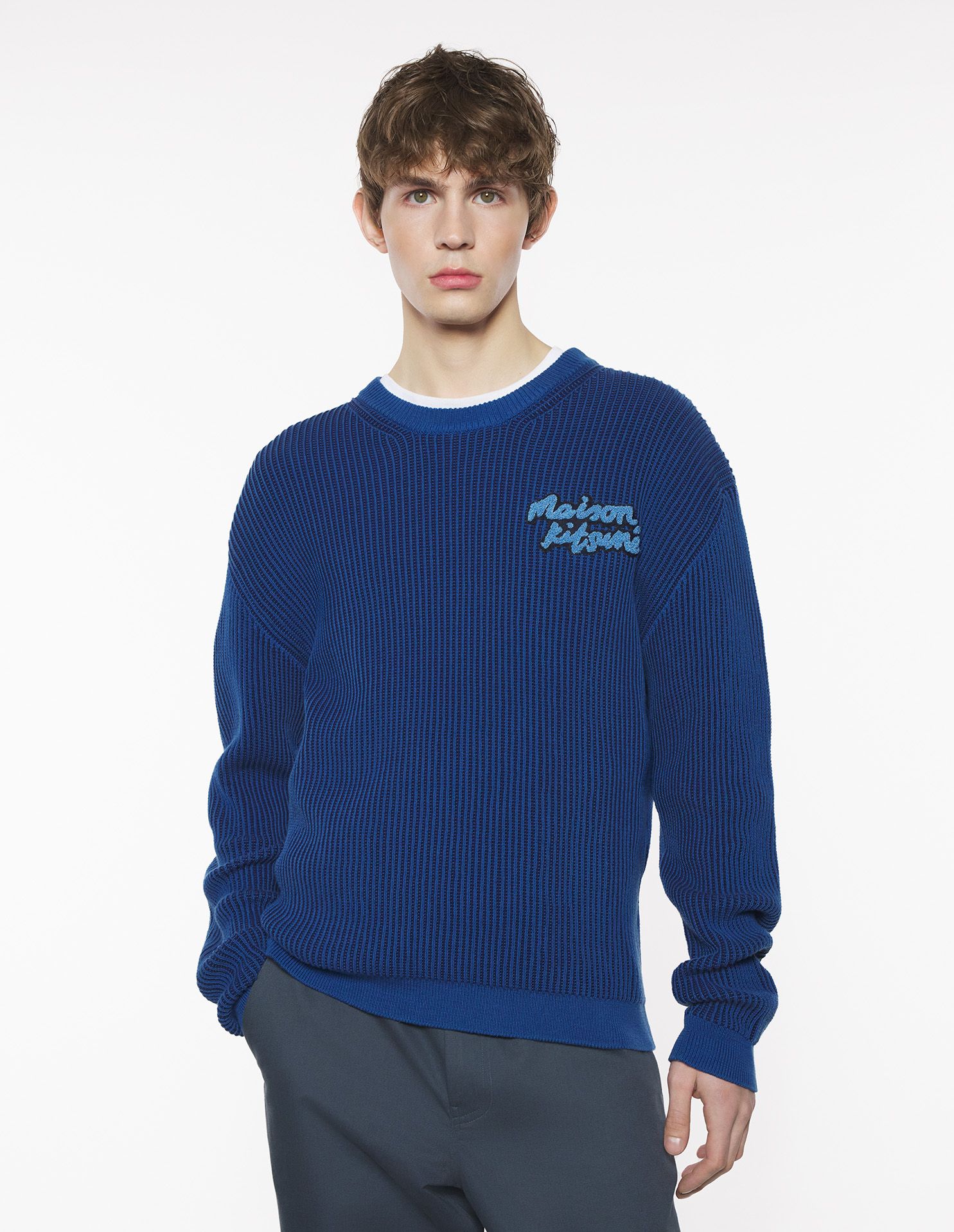 Maison Kitsuné - Áo len Maison Kitsune Handwriting dáng Comfort