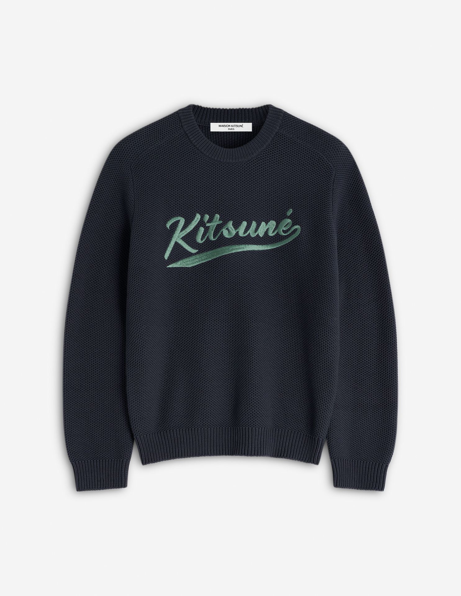 Maison Kitsuné - Áo len thêu Kitsune Varsity dáng Comfort