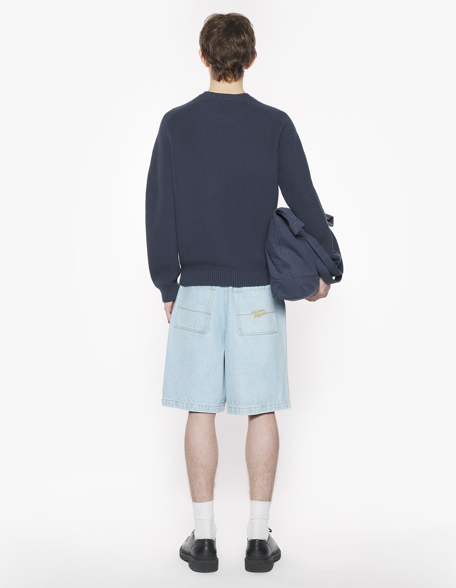 Maison Kitsuné - Áo len thêu Kitsune Varsity dáng Comfort