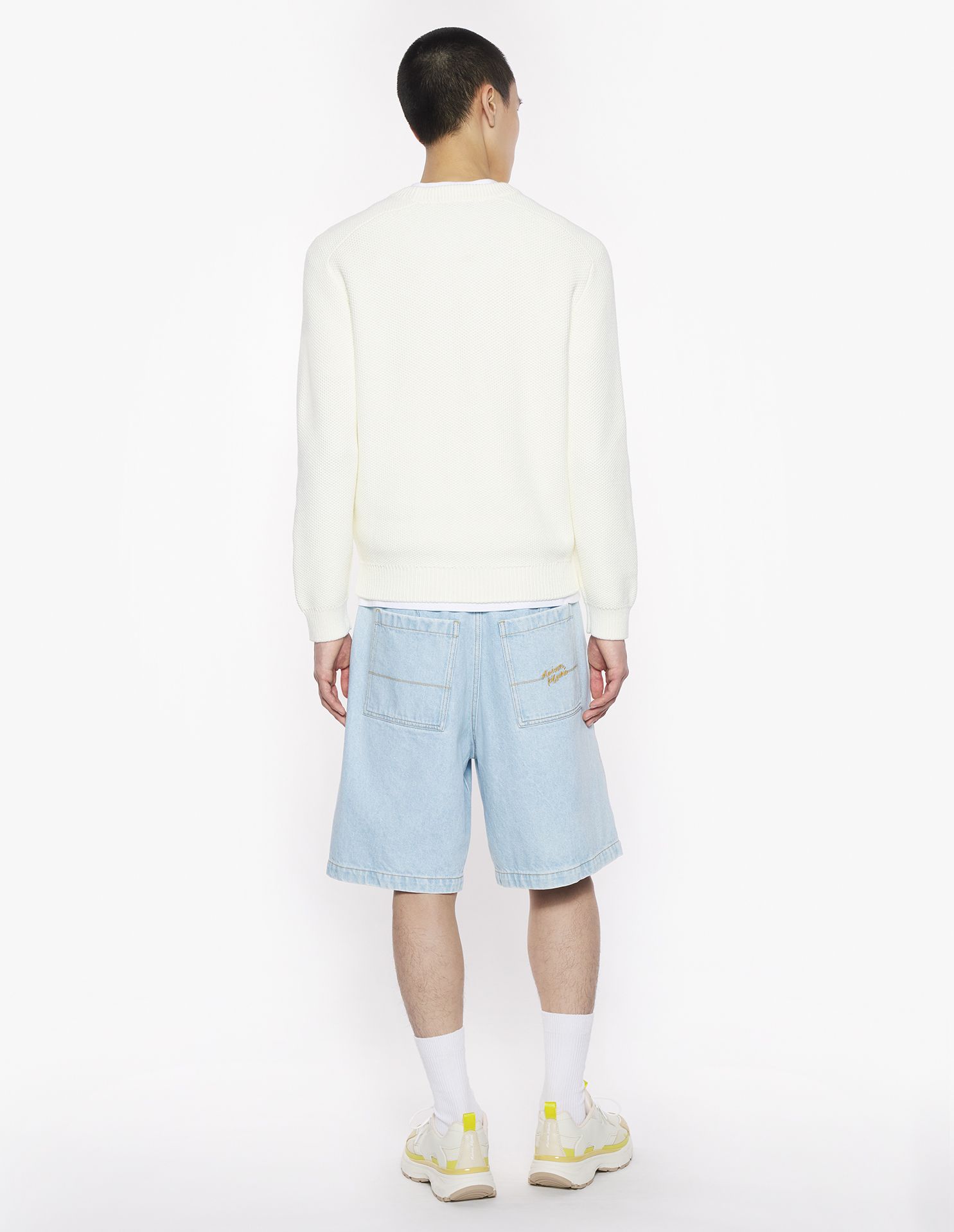 Maison Kitsuné - Áo len thêu Kitsune Varsity dáng Comfort