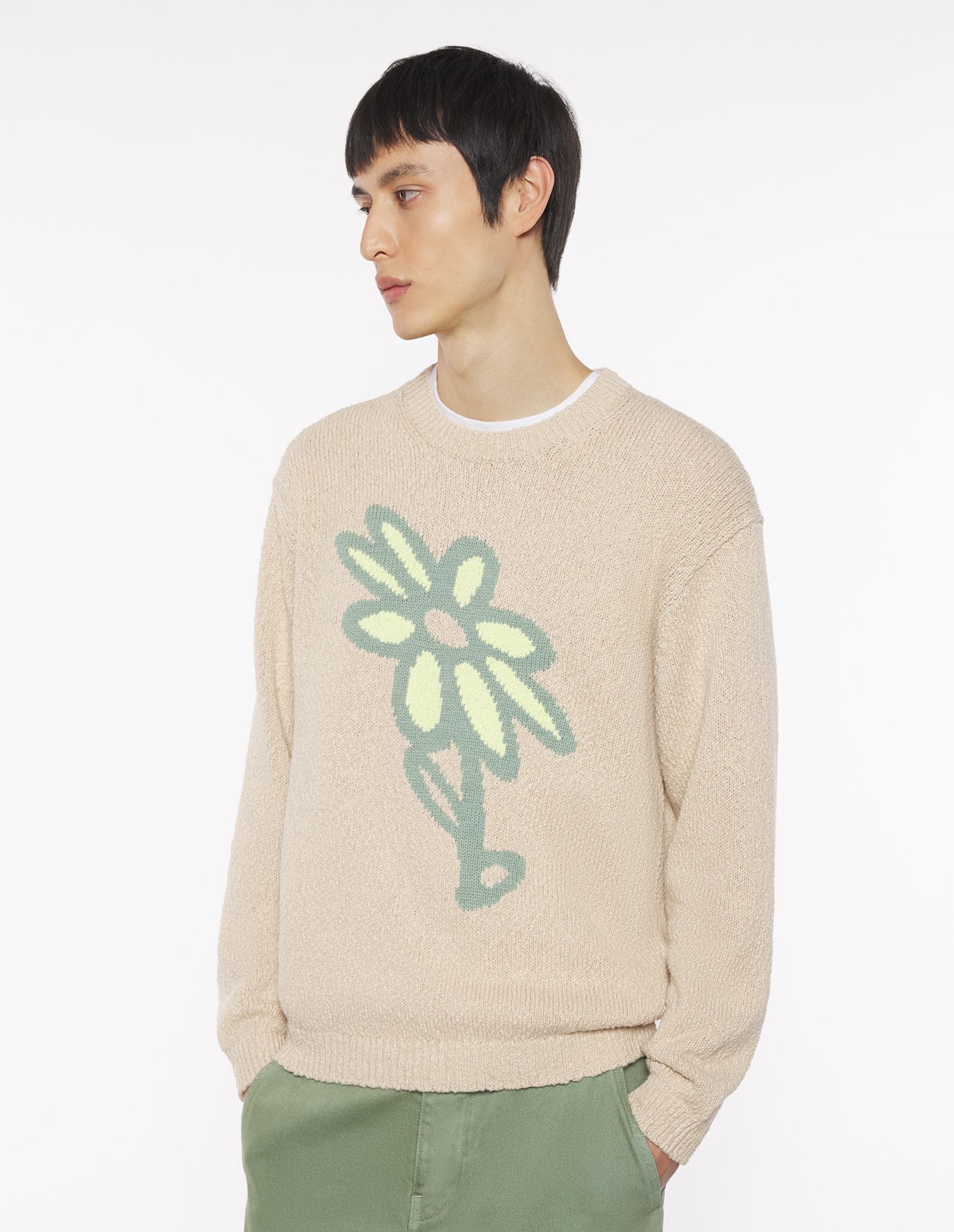 Maison Kitsuné - Áo len Daisy Intarsia dáng Comfort