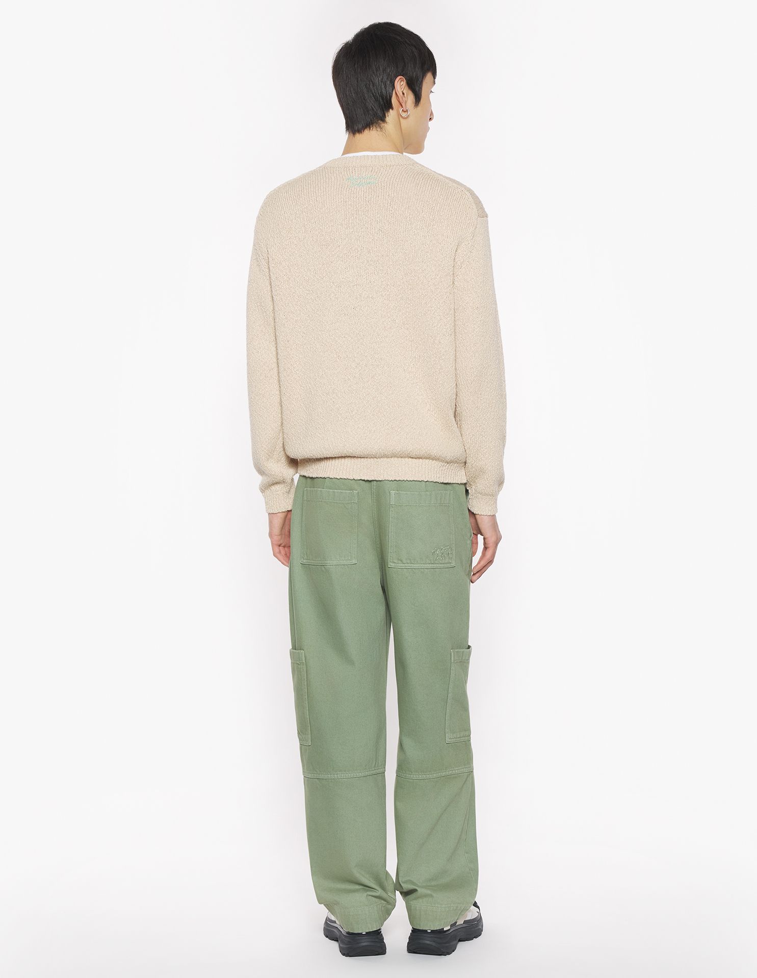 Maison Kitsuné - Áo len Daisy Intarsia dáng Comfort