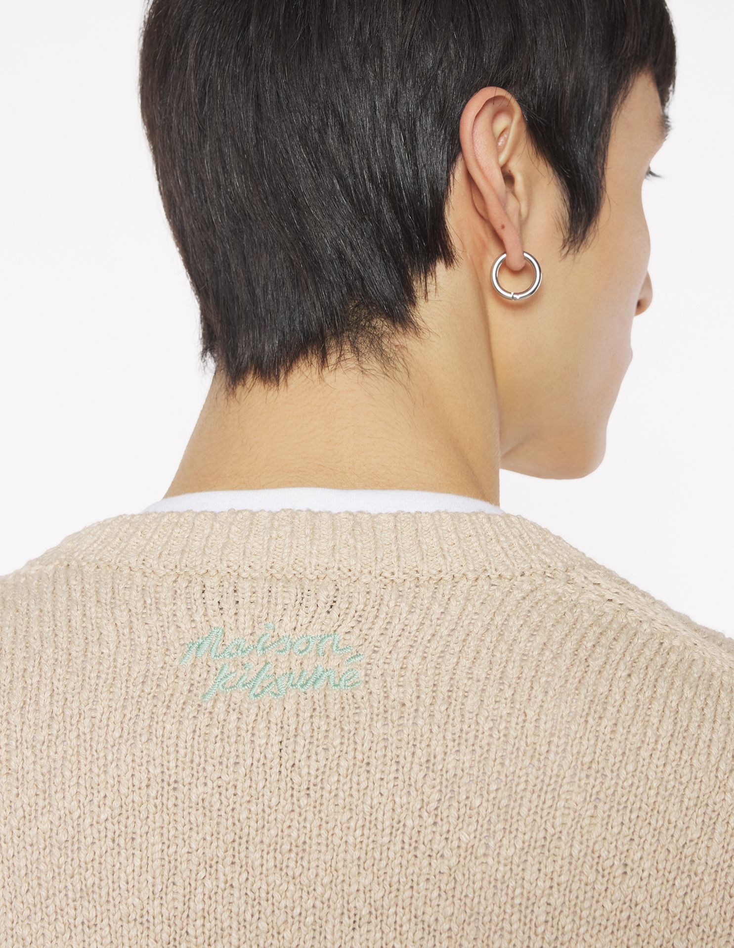 Maison Kitsuné - Áo len Daisy Intarsia dáng Comfort