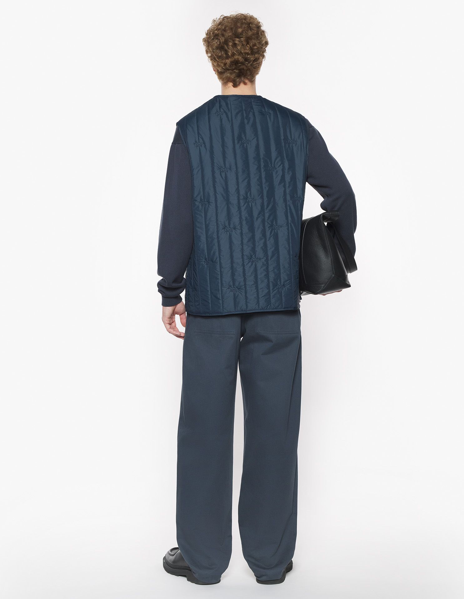 Maison Kitsuné - Áo khoác chần bông không tay dáng Regular