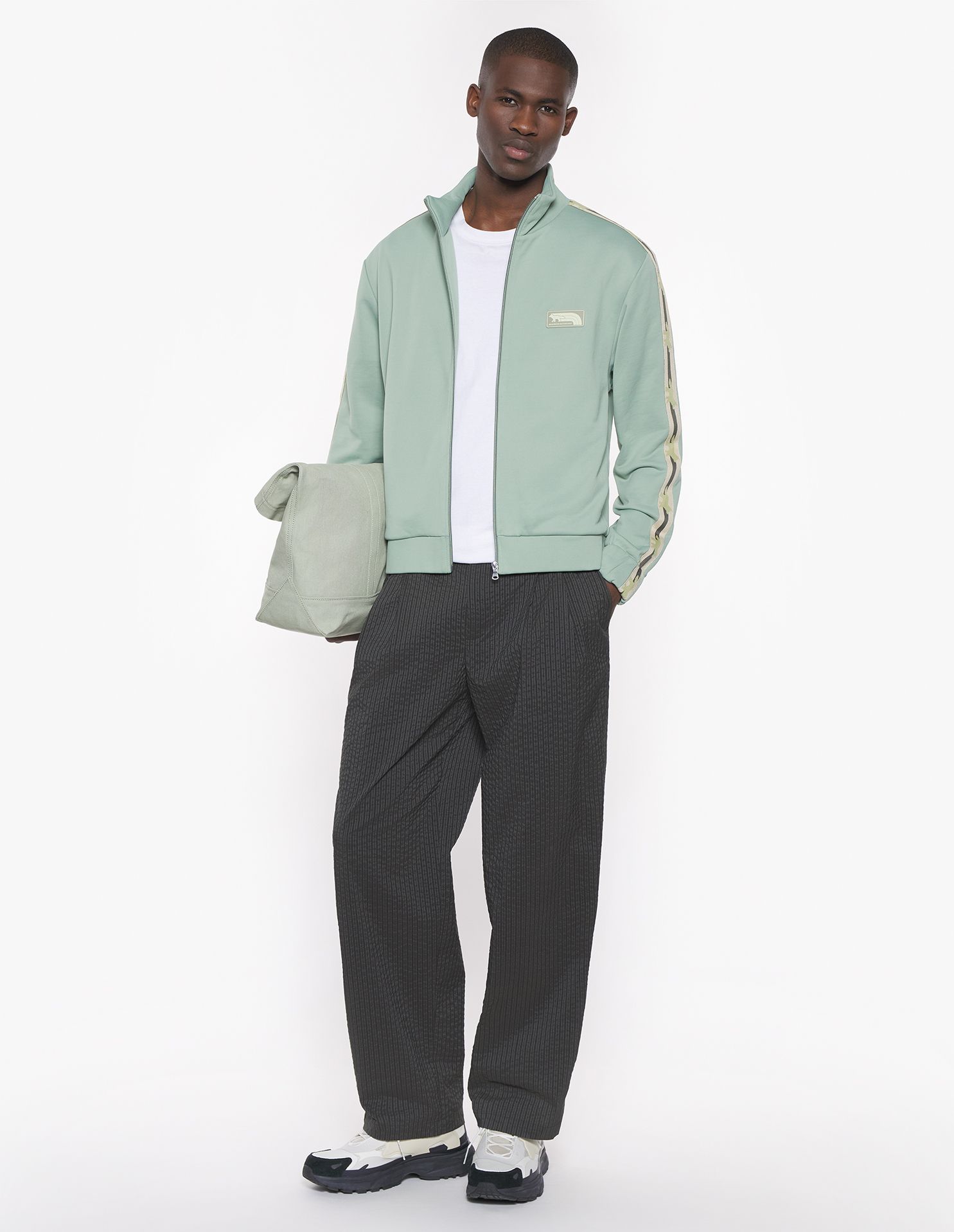 Maison Kitsuné - Áo khoác Flash Fox kéo khóa dáng Relaxed