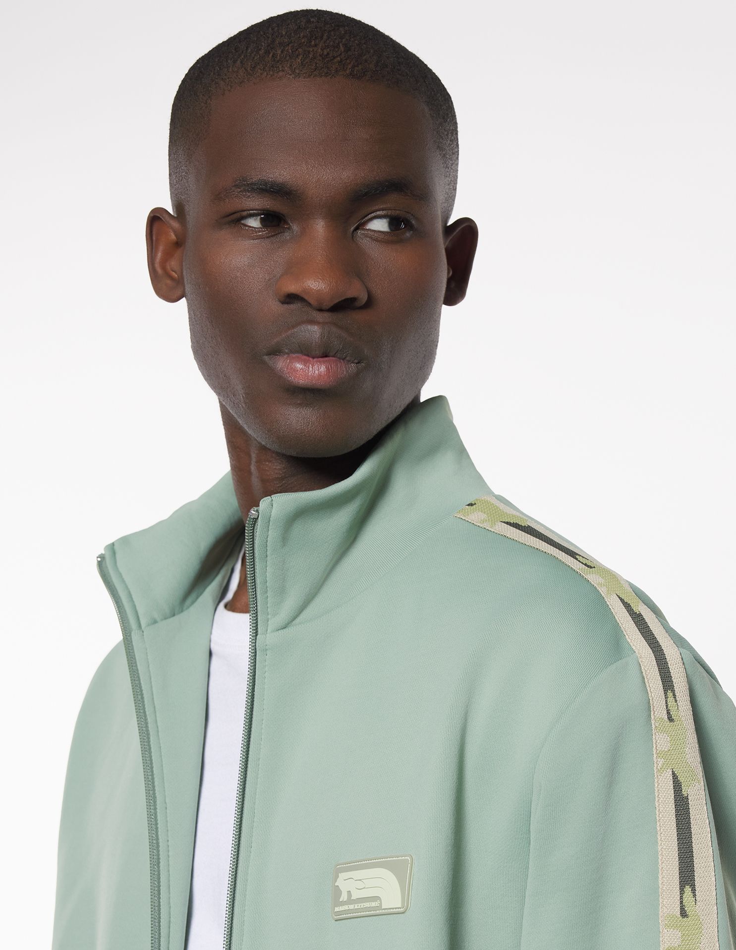 Maison Kitsuné - Áo khoác Flash Fox kéo khóa dáng Relaxed