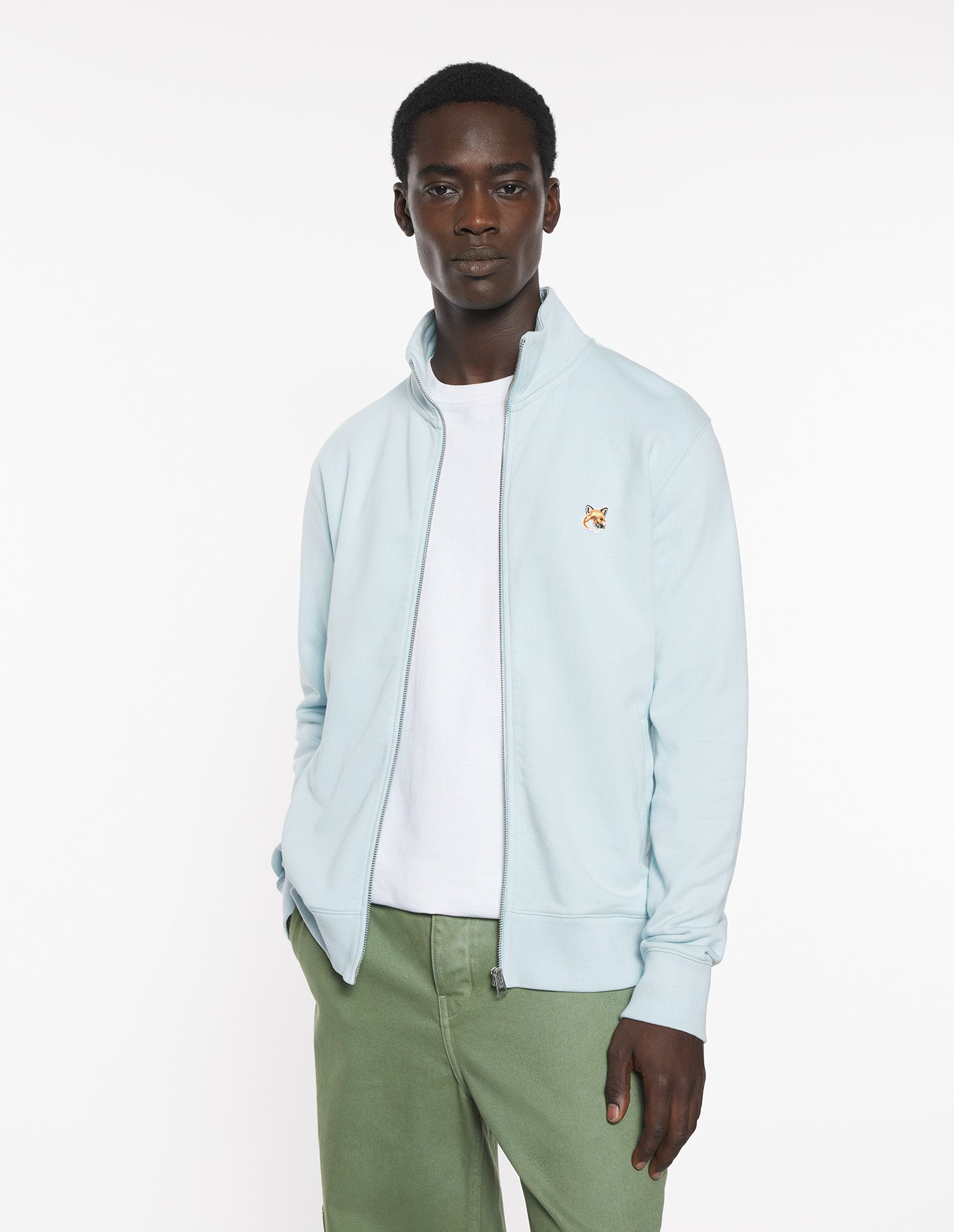 Maison Kitsuné - Áo nỉ kéo khóa Fox Head Patch dáng Relaxed