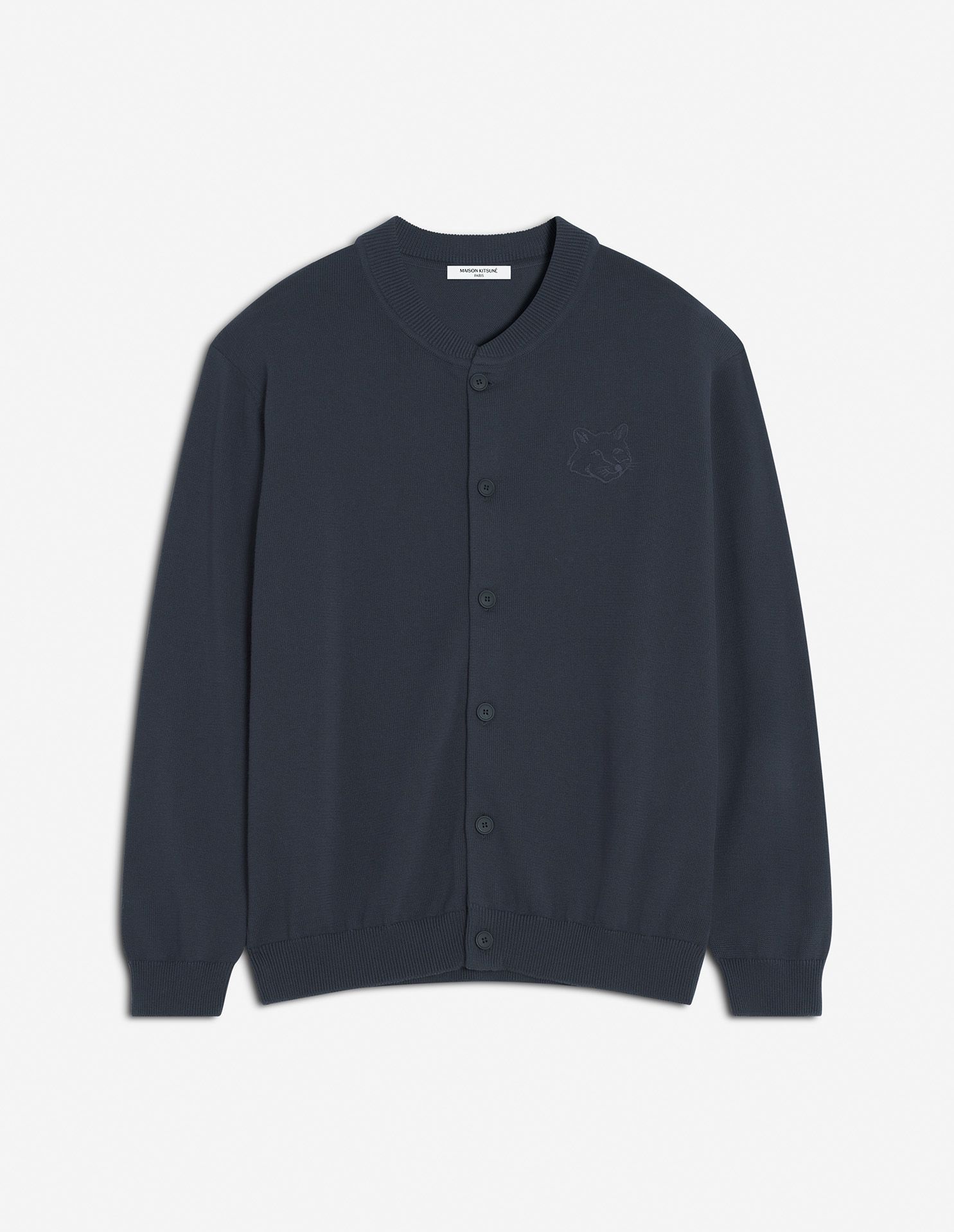 Maison Kitsuné - Áo khoác dệt kim Bold Fox Head dáng Regular