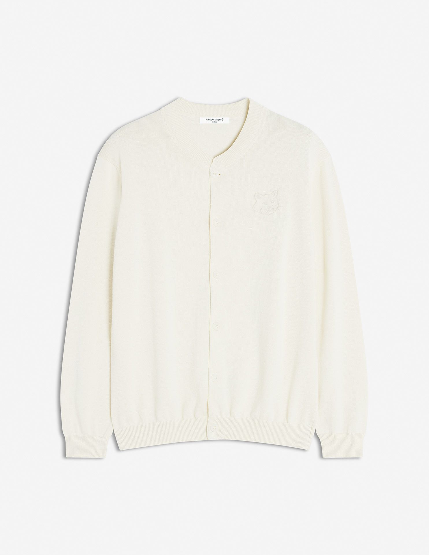 Maison Kitsuné - Áo khoác dệt kim Bold Fox Head dáng Regular