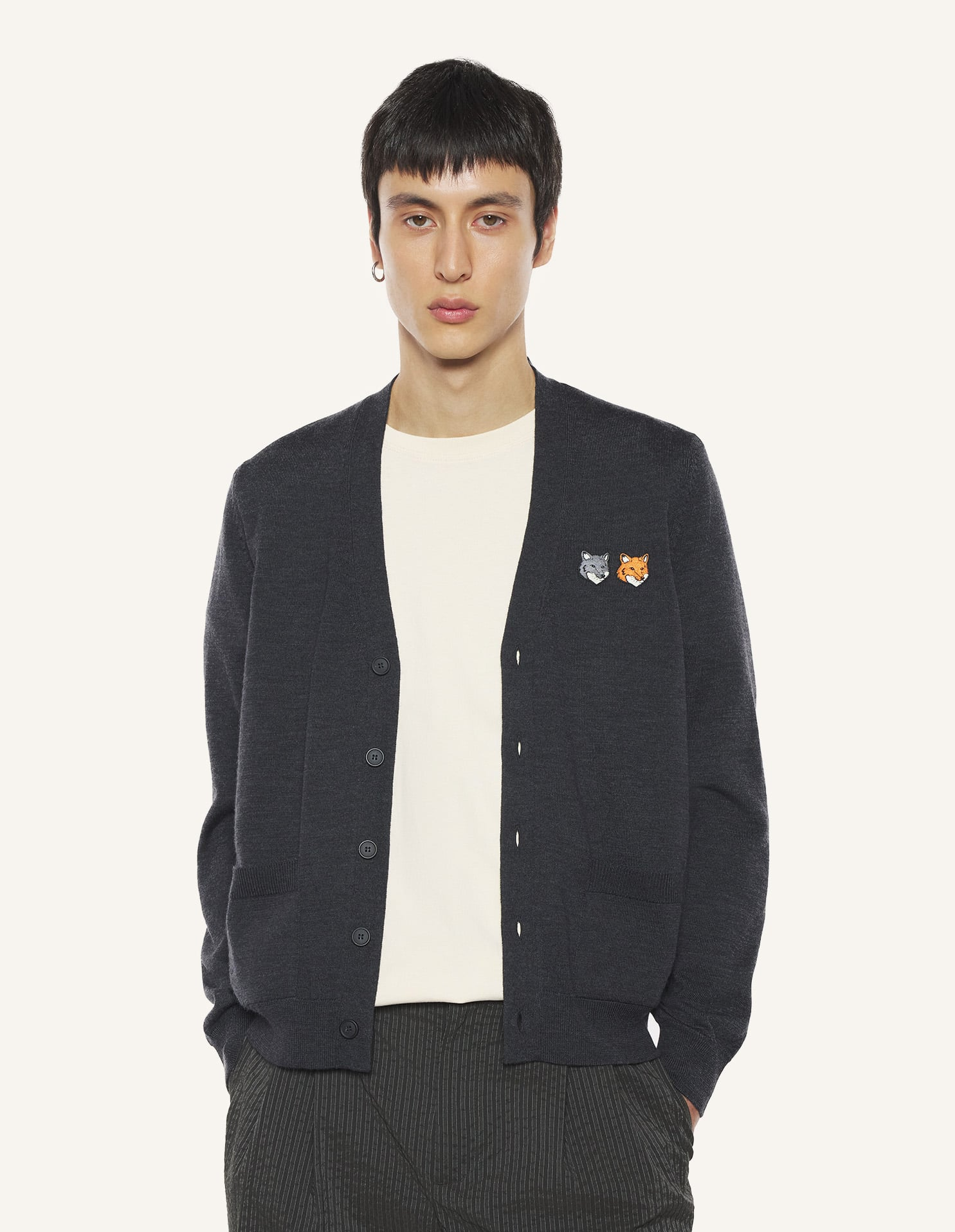 Áo cardigan nữ Double Fox Head dáng Regular