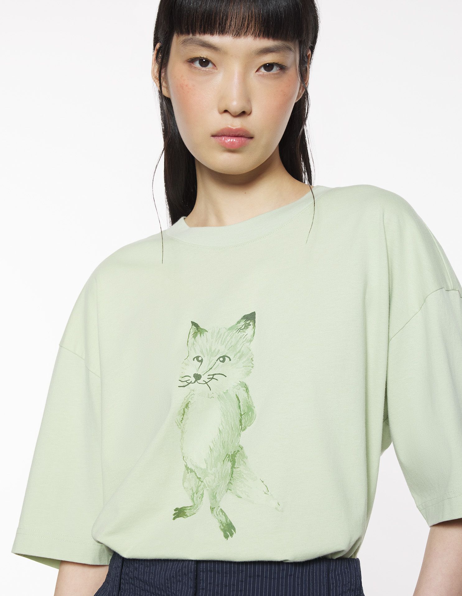 Maison Kitsuné - Áo phông Lady Fox dáng Boxy