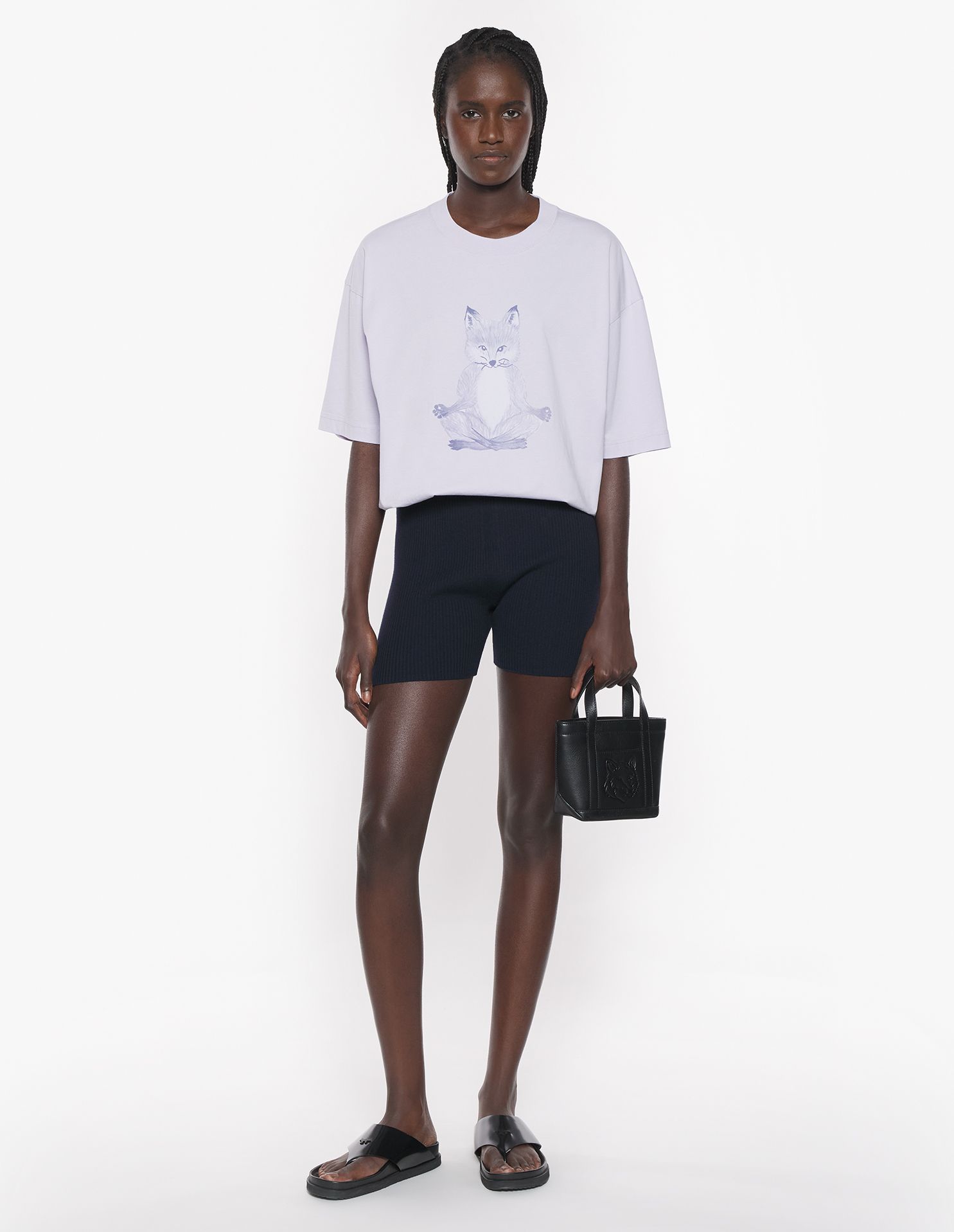 Maison Kitsuné - Áo phông Yoga Fox dáng Boxy