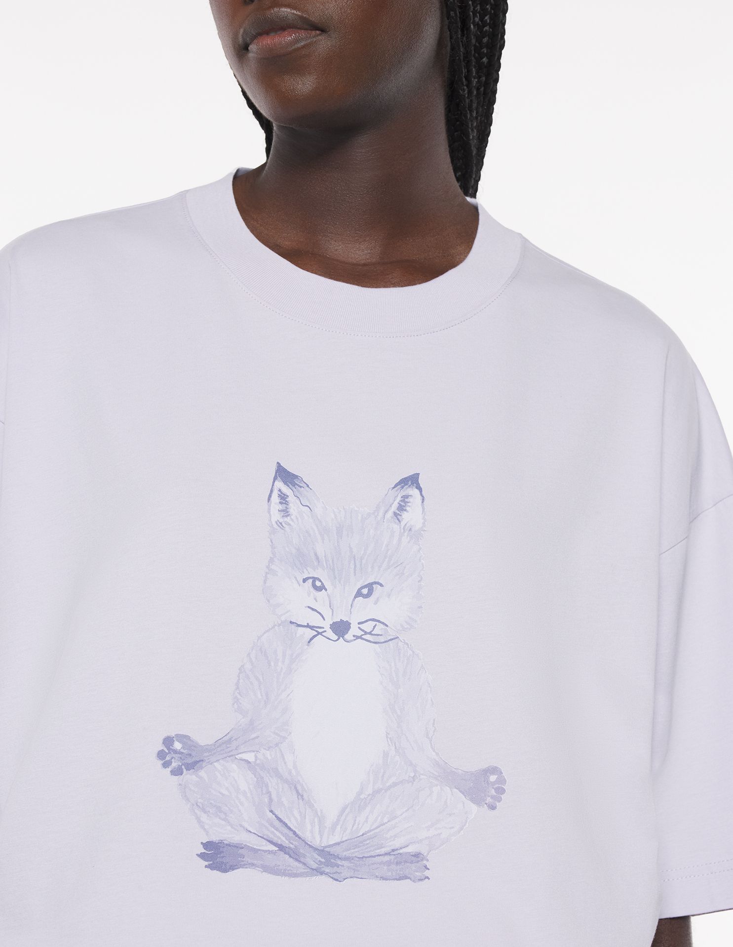 Maison Kitsuné - Áo phông Yoga Fox dáng Boxy
