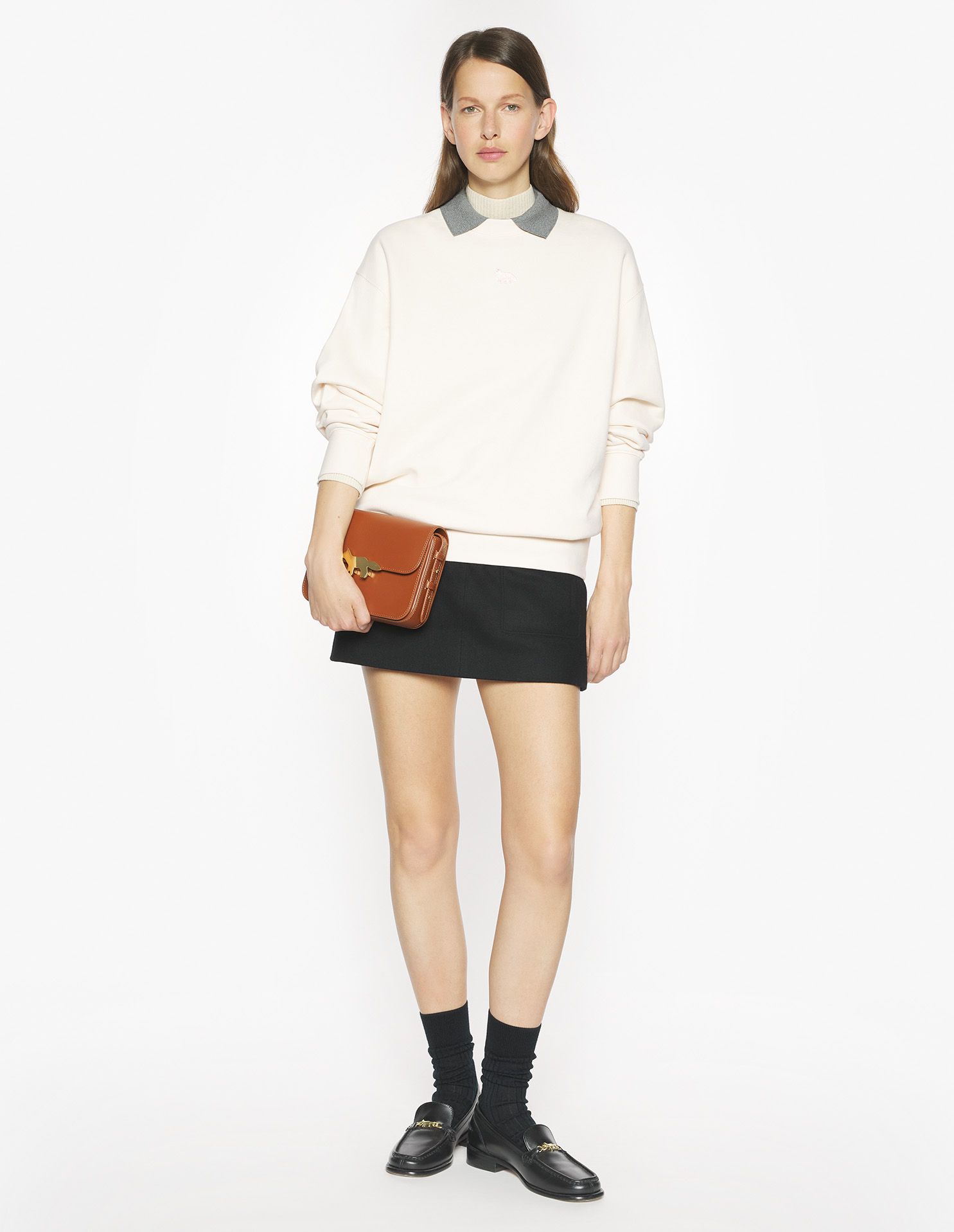 Maison Kitsuné - Áo sweatshirt BABY FOX dáng Oversize