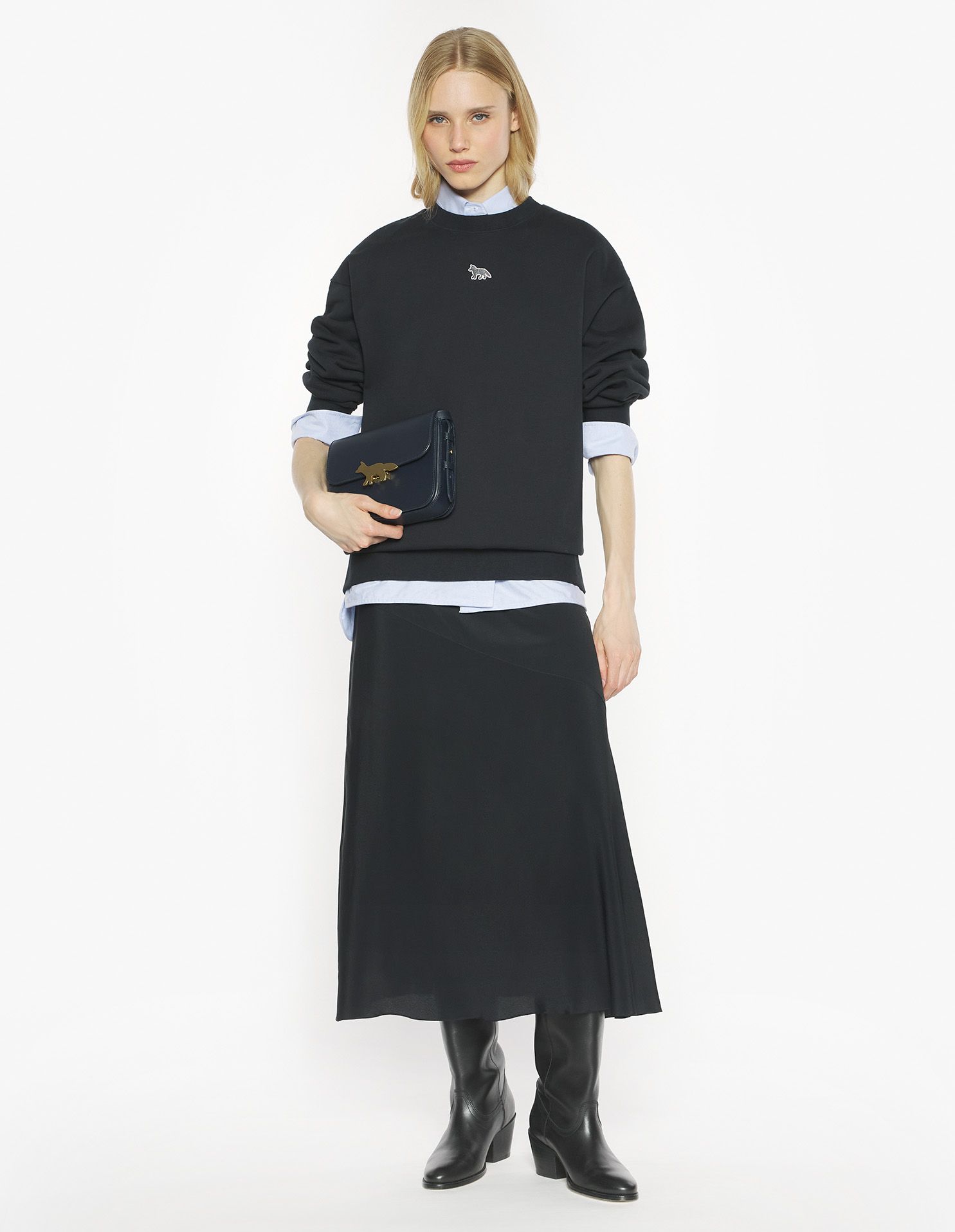 Maison Kitsuné - Áo sweatshirt BABY FOX dáng Oversize