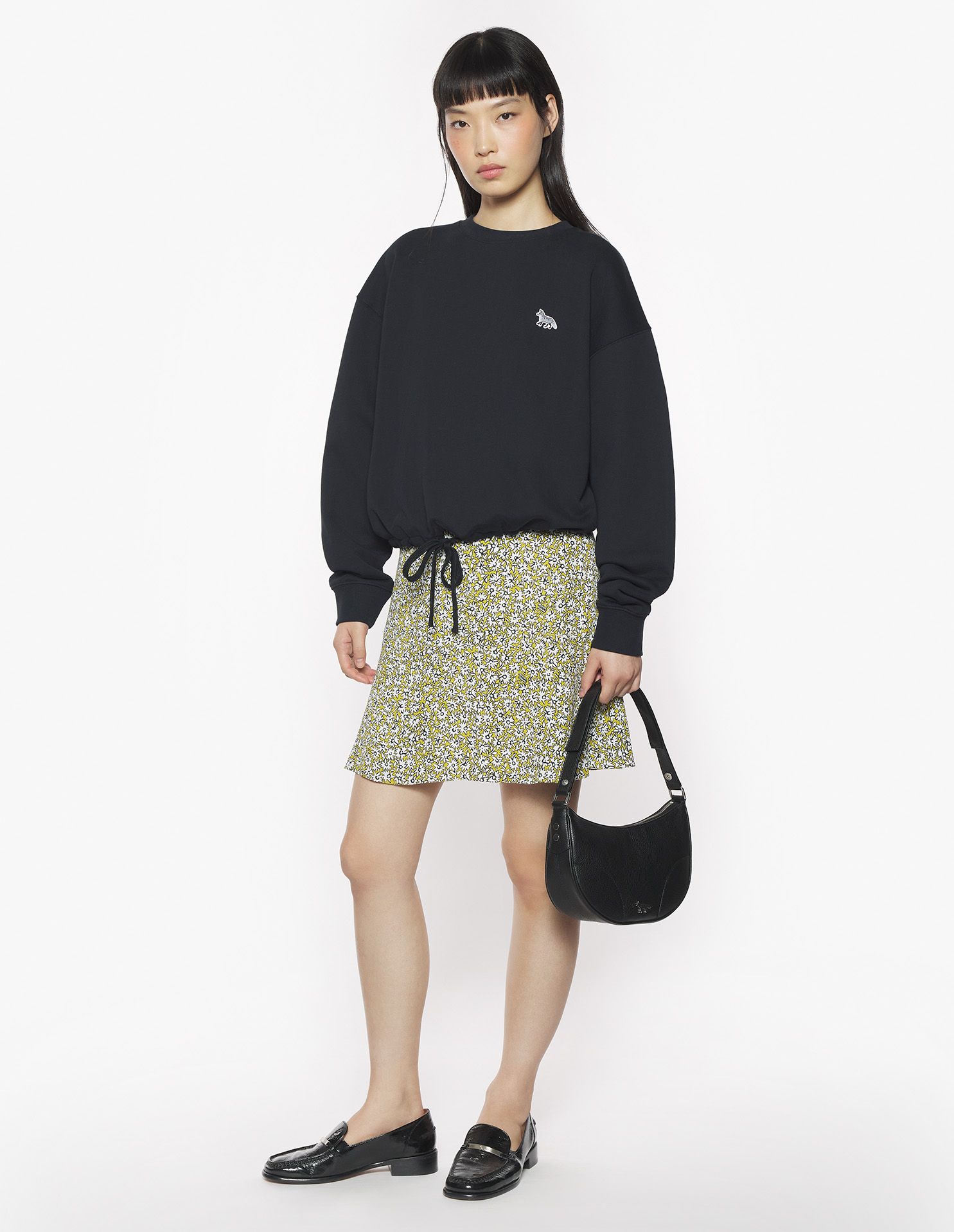 Maison Kitsuné - Áo nỉ Baby Fox Patch dây rút dáng Comfort