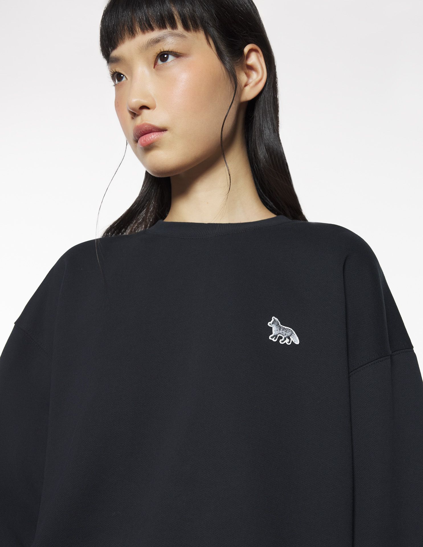 Maison Kitsuné - Áo nỉ Baby Fox Patch dây rút dáng Comfort