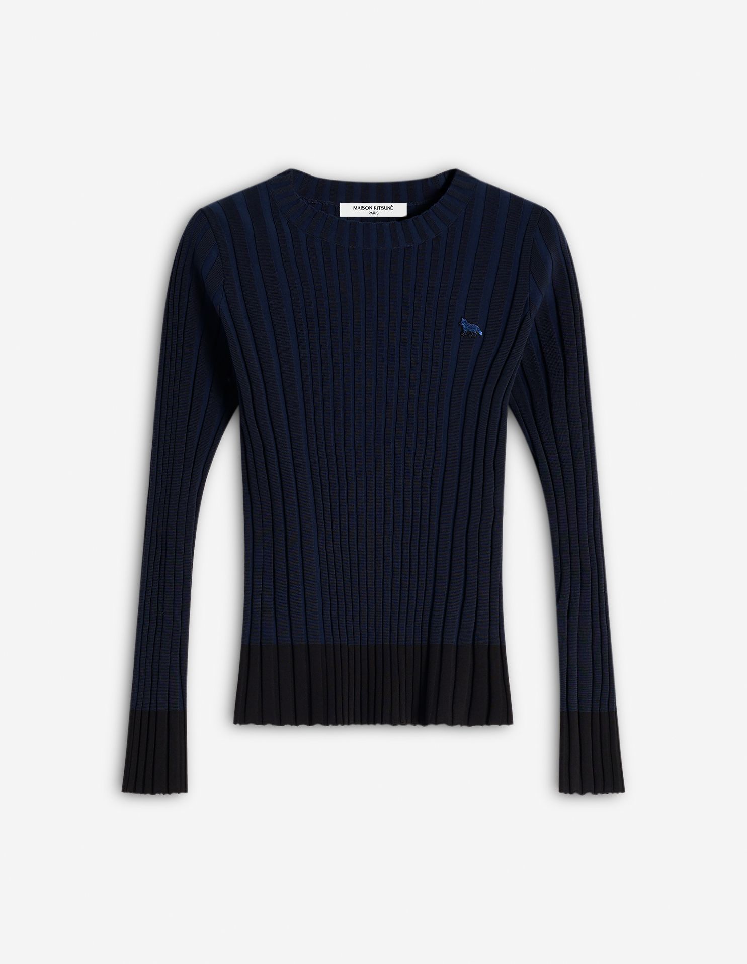 Maison Kitsuné - Áo len viền gân Baby Fox dáng Fitted
