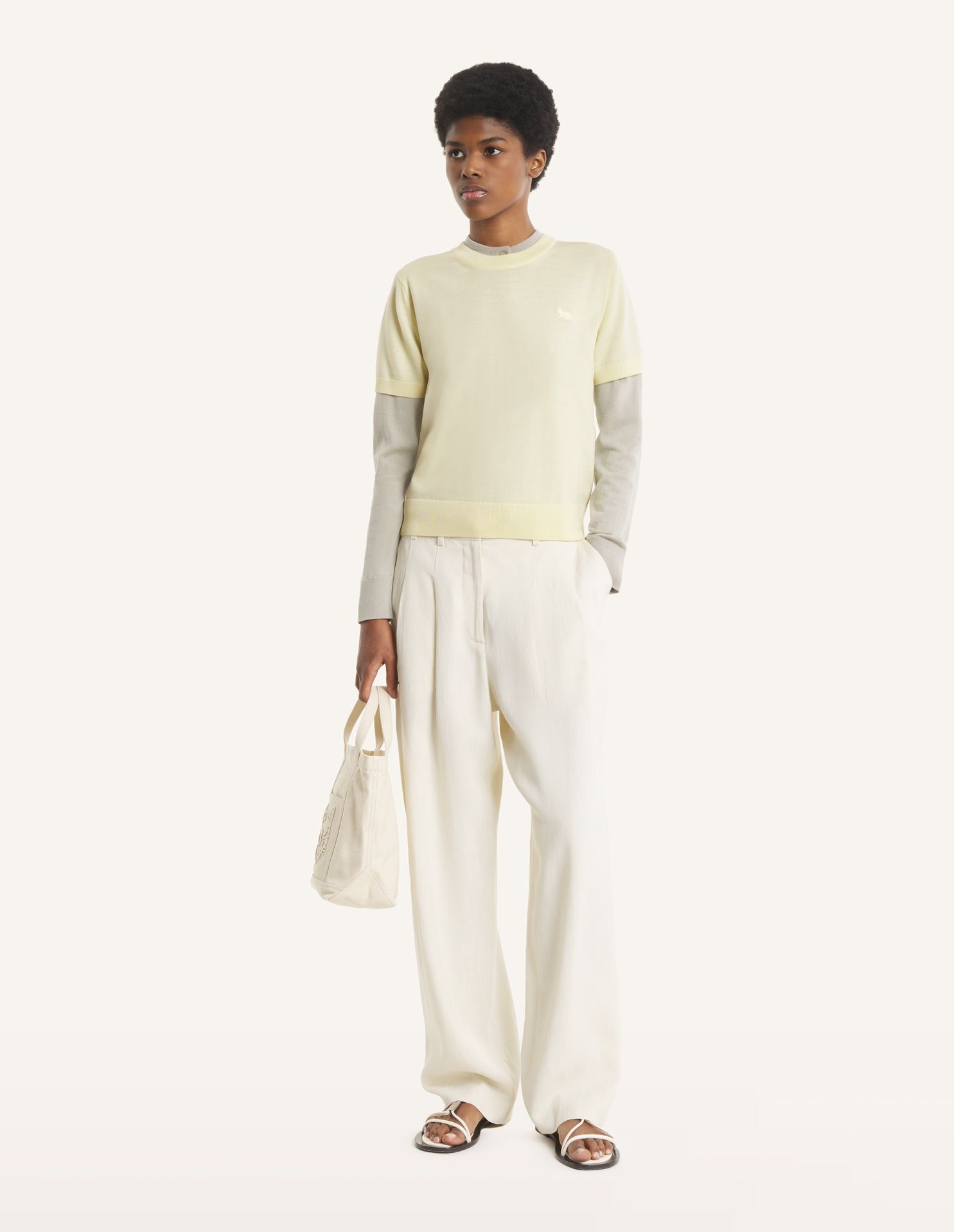 Maison Kitsuné - Áo jumper Baby Fox Merino dáng regular