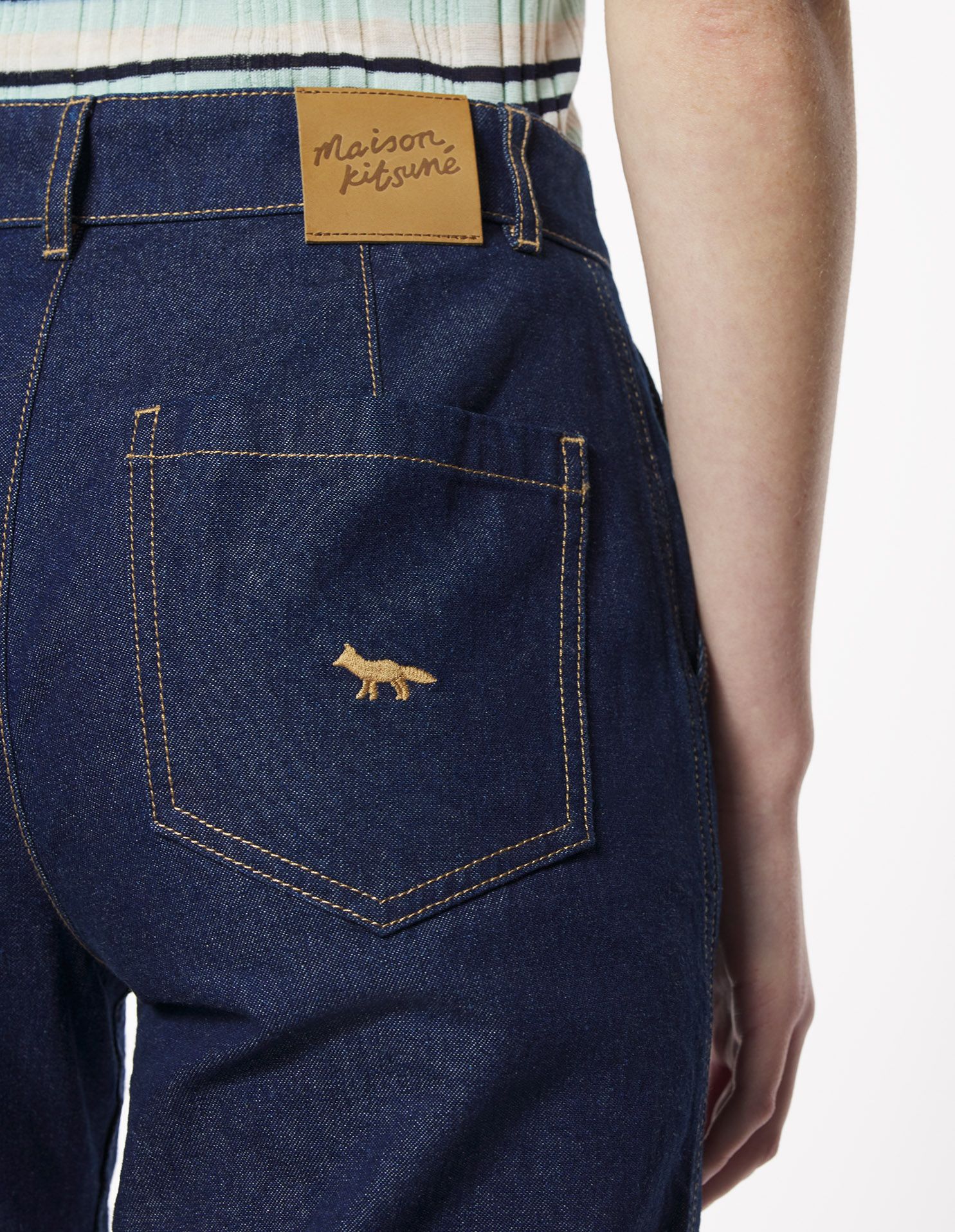 Maison Kitsuné - Quần jean denim dáng Straight