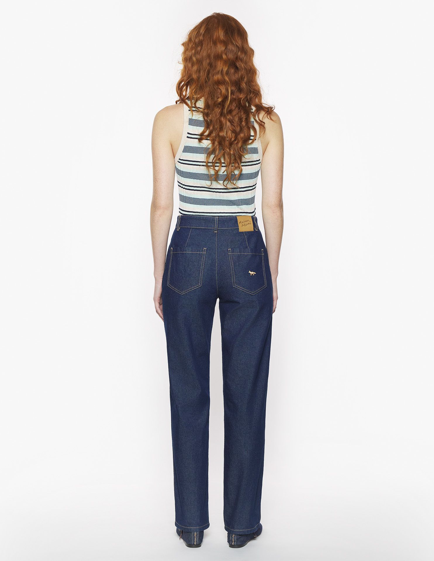 Maison Kitsuné - Quần jean denim dáng Straight