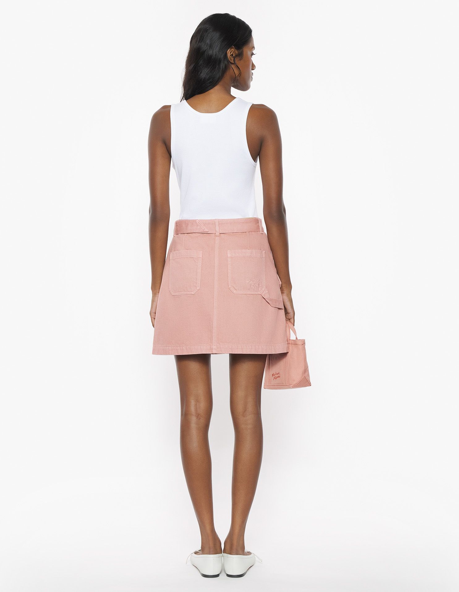 Maison Kitsuné - Chân váy phối thắt lưng dáng Mini