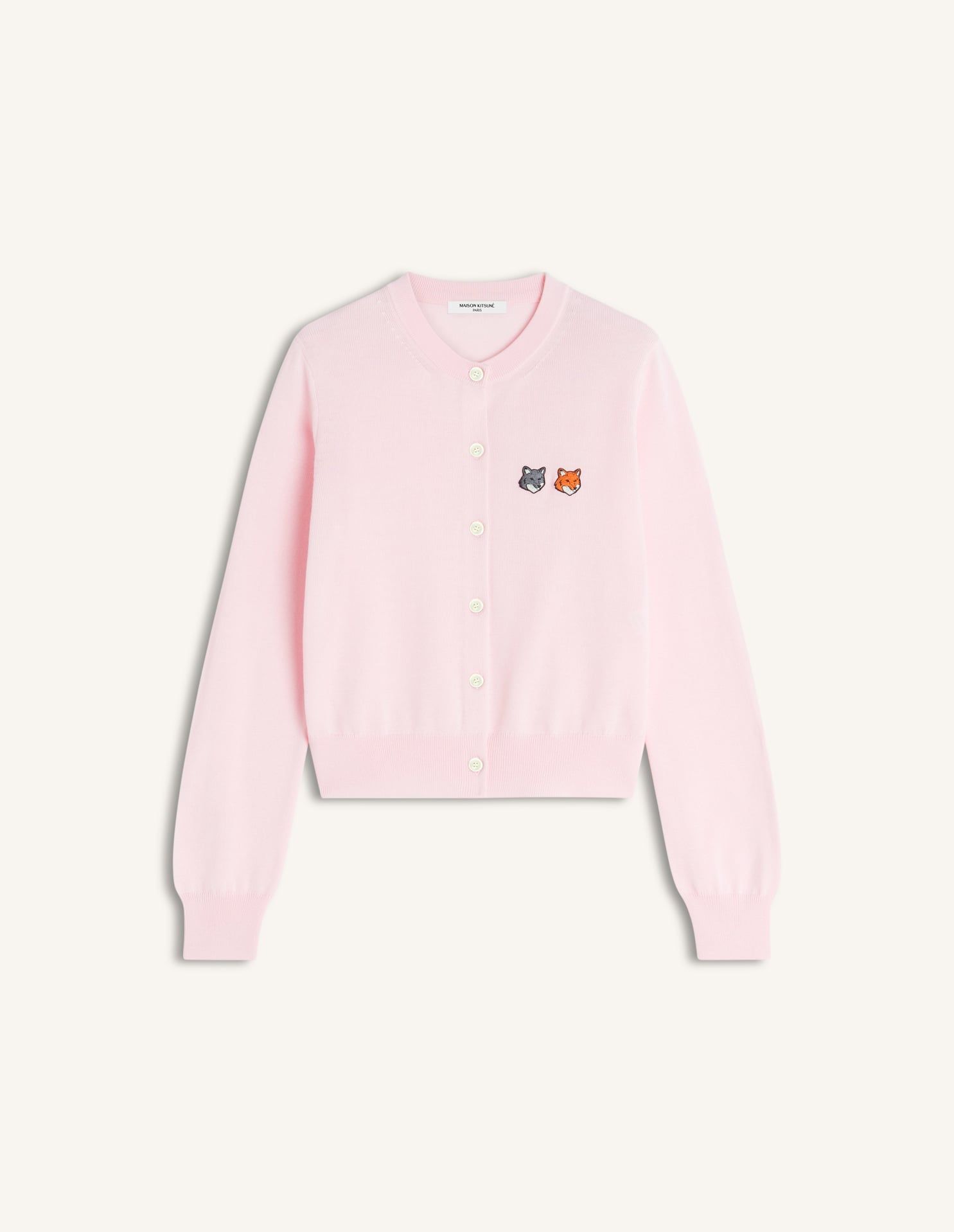 Maison Kitsuné - Áo cardigan nữ Double Fox Head dáng Regular