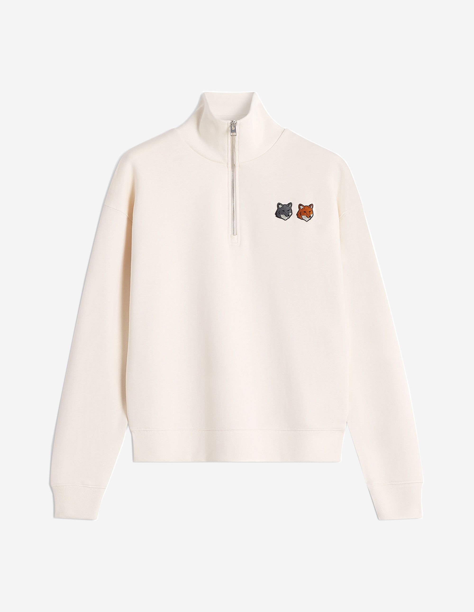 Maison Kitsuné - Áo nỉ Double Bold Fox Head Half Zip dáng Comfort
