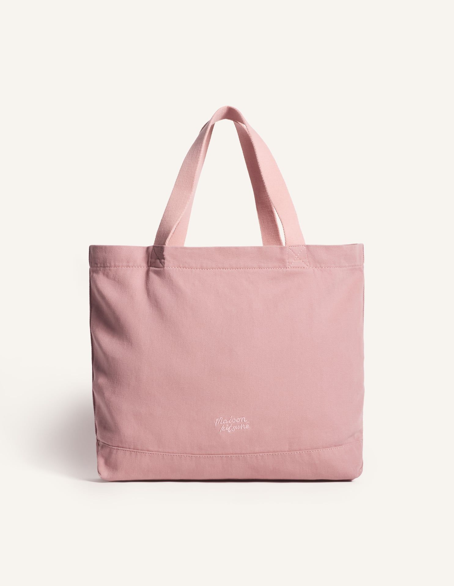 Maison Kitsuné - Túi tote Double Fox Head bạc màu