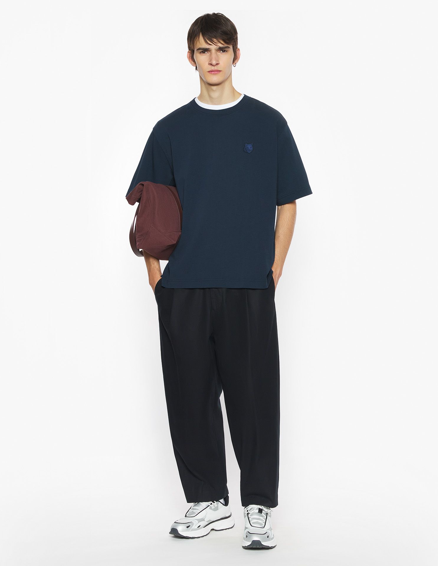 Maison Kitsuné - Áo phông nam Fox Head dáng Oversize