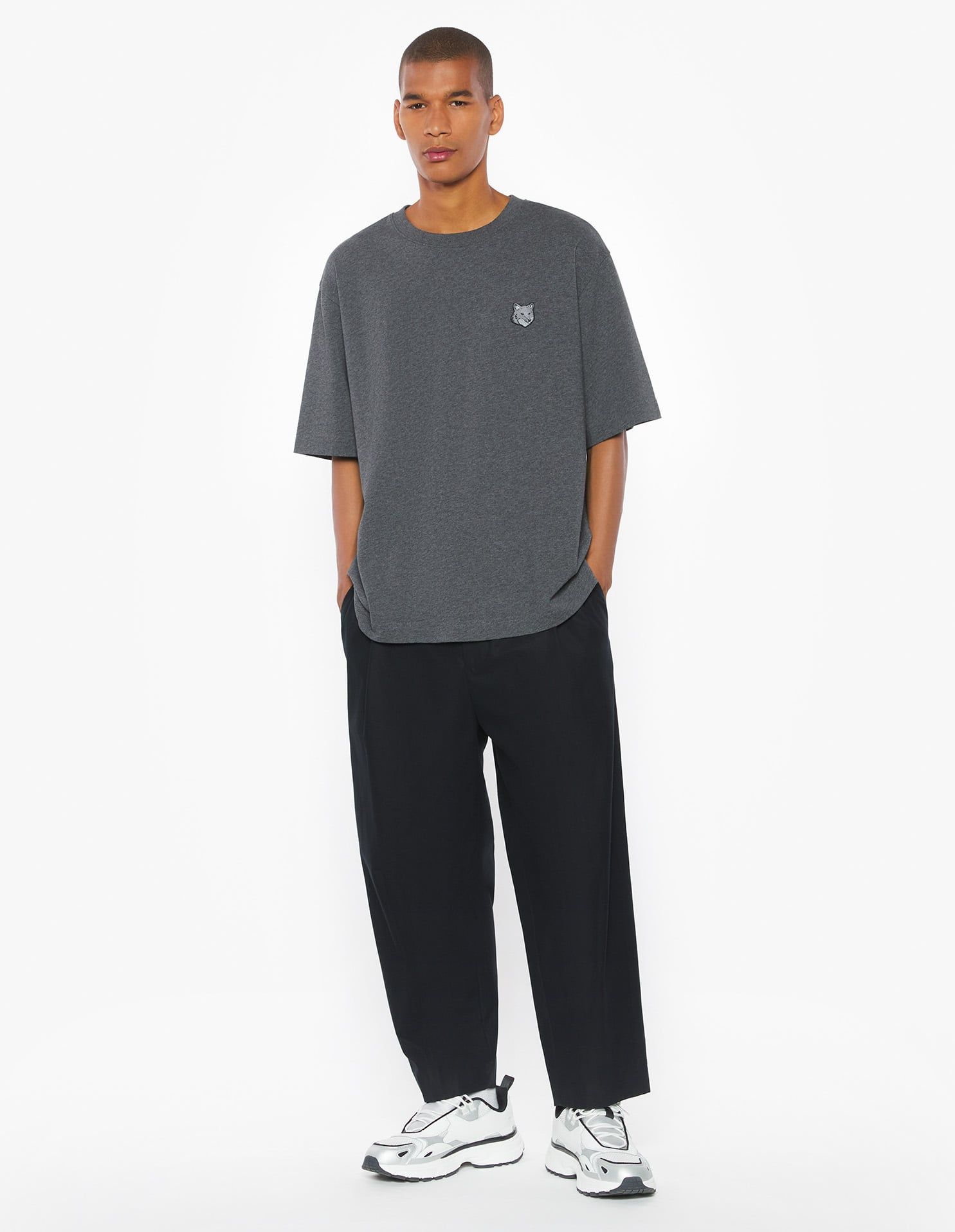 Maison Kitsuné - Áo phông nam Fox Head dáng Oversize