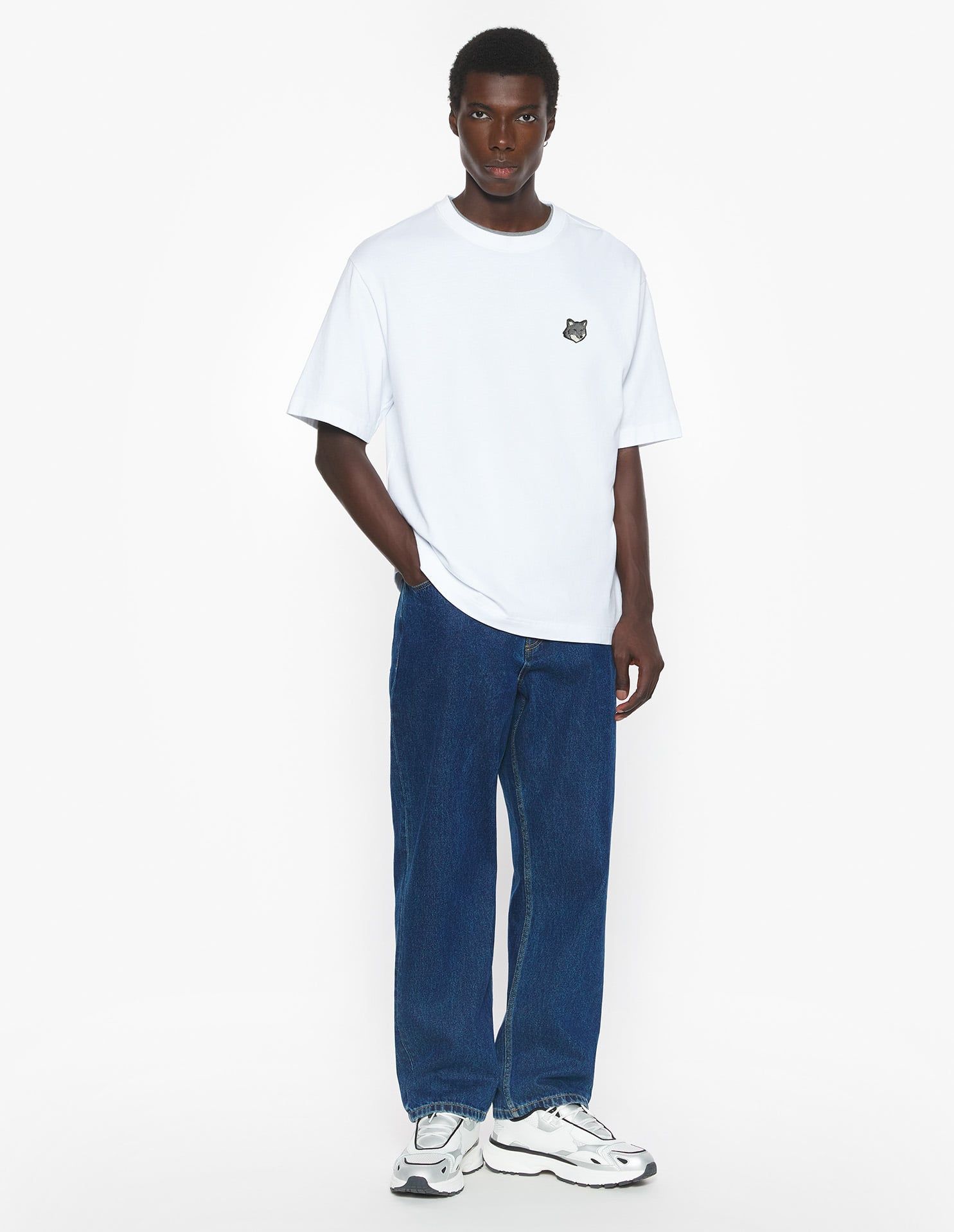 Maison Kitsuné - Áo phông nam Fox Head dáng Oversize