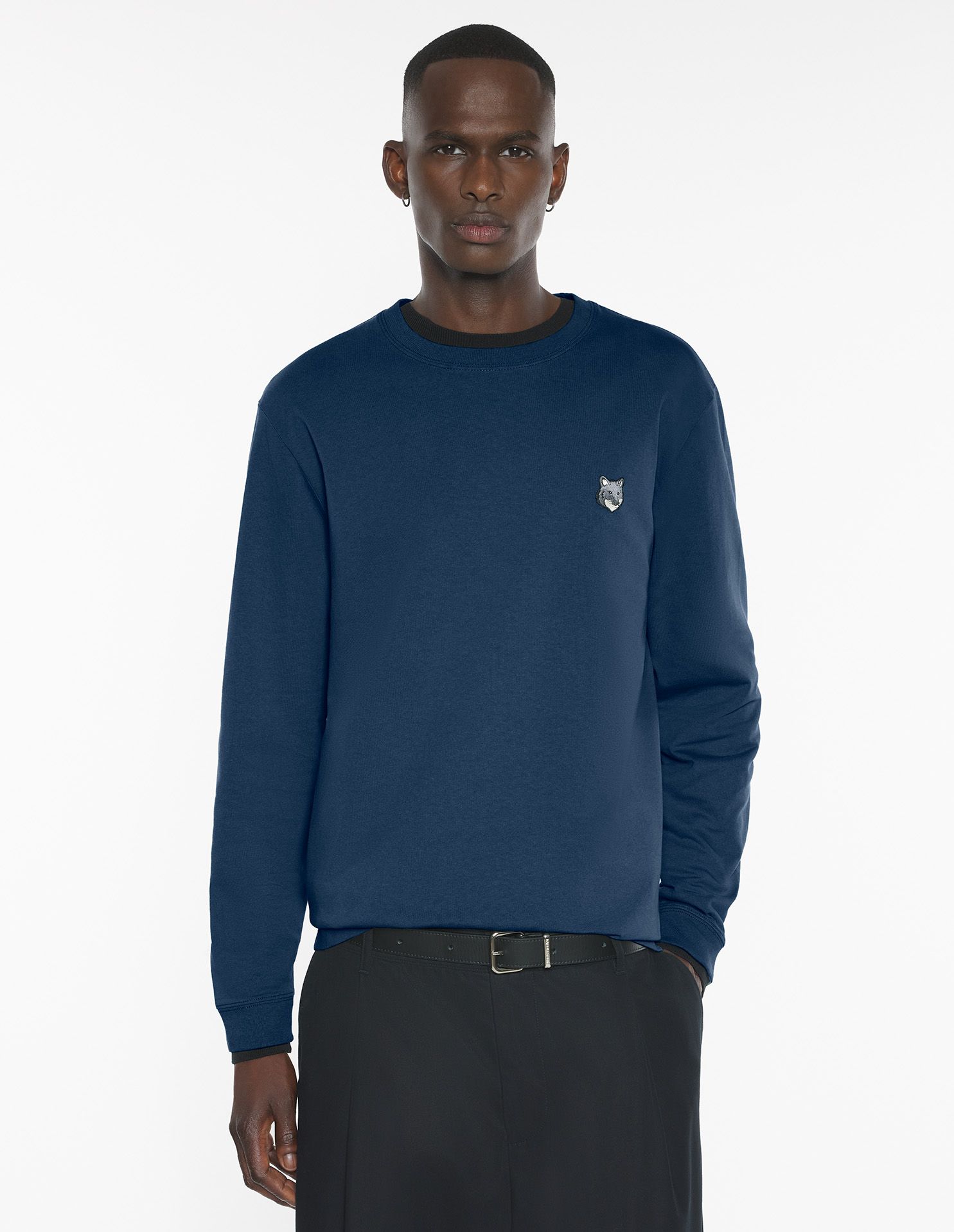 Maison Kitsuné - Áo thun dài tay nam Fox Head dáng Comfort