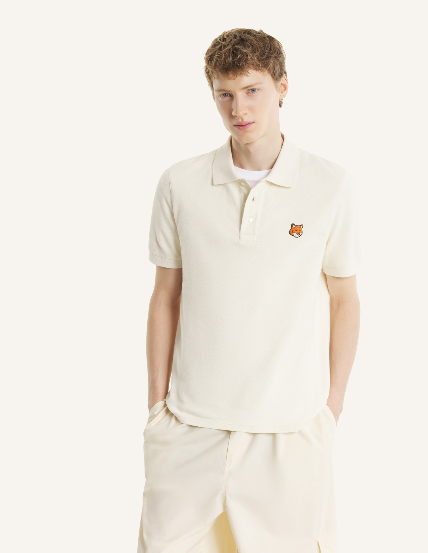 Maison Kitsuné - Áo Polo nam Fox Head dáng Regular