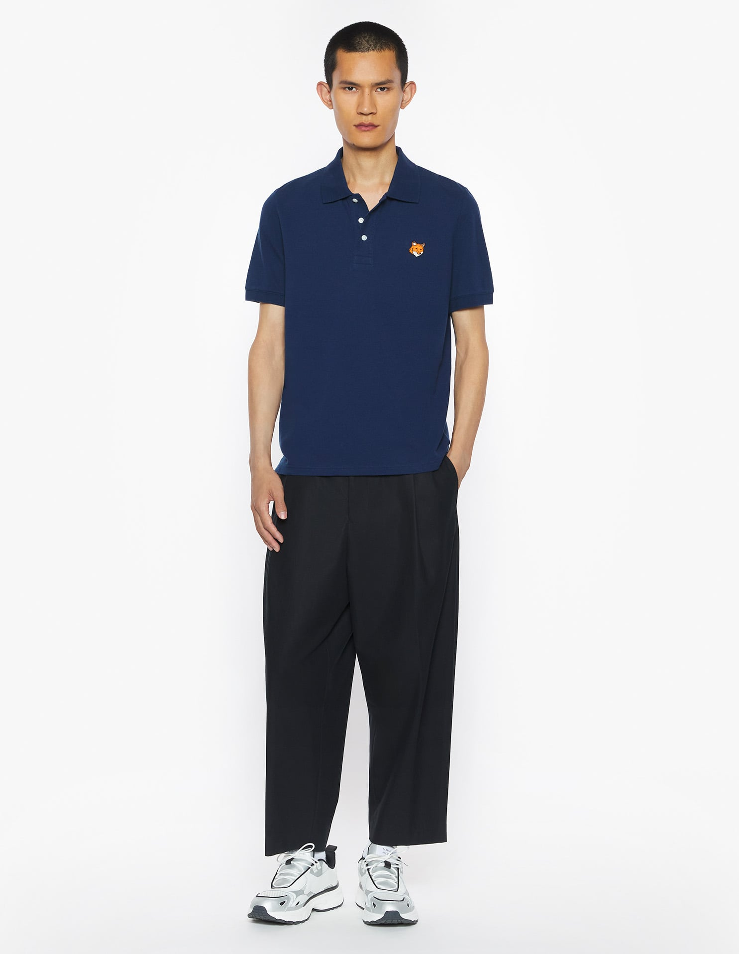 Maison Kitsuné - Áo Polo nam Fox Head dáng Regular