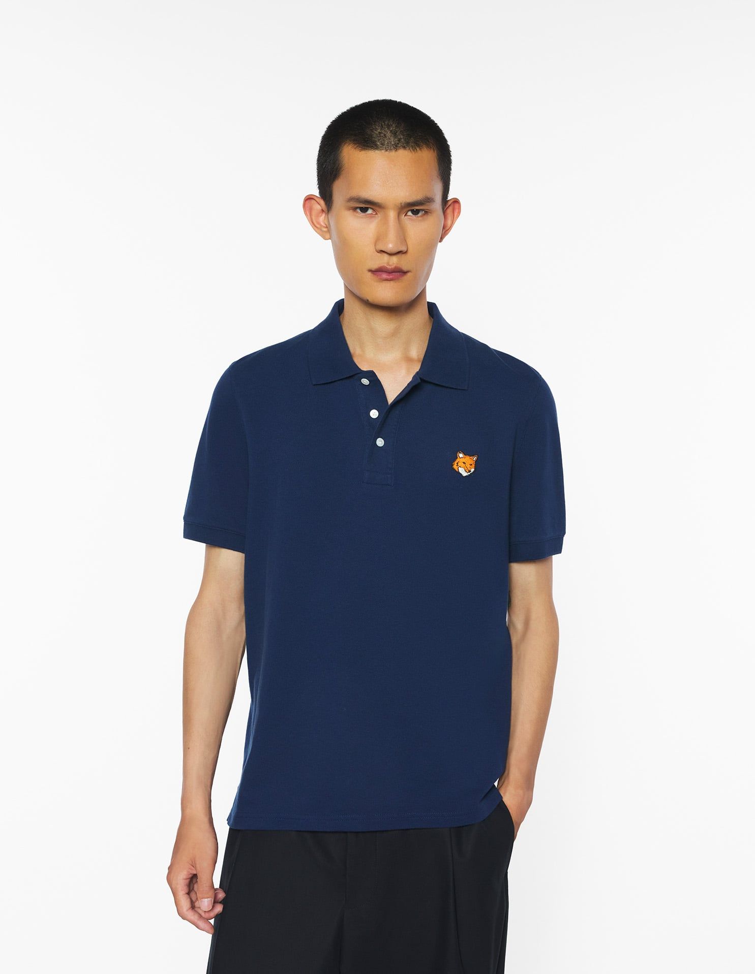 Maison Kitsuné - Áo Polo nam Fox Head dáng Regular