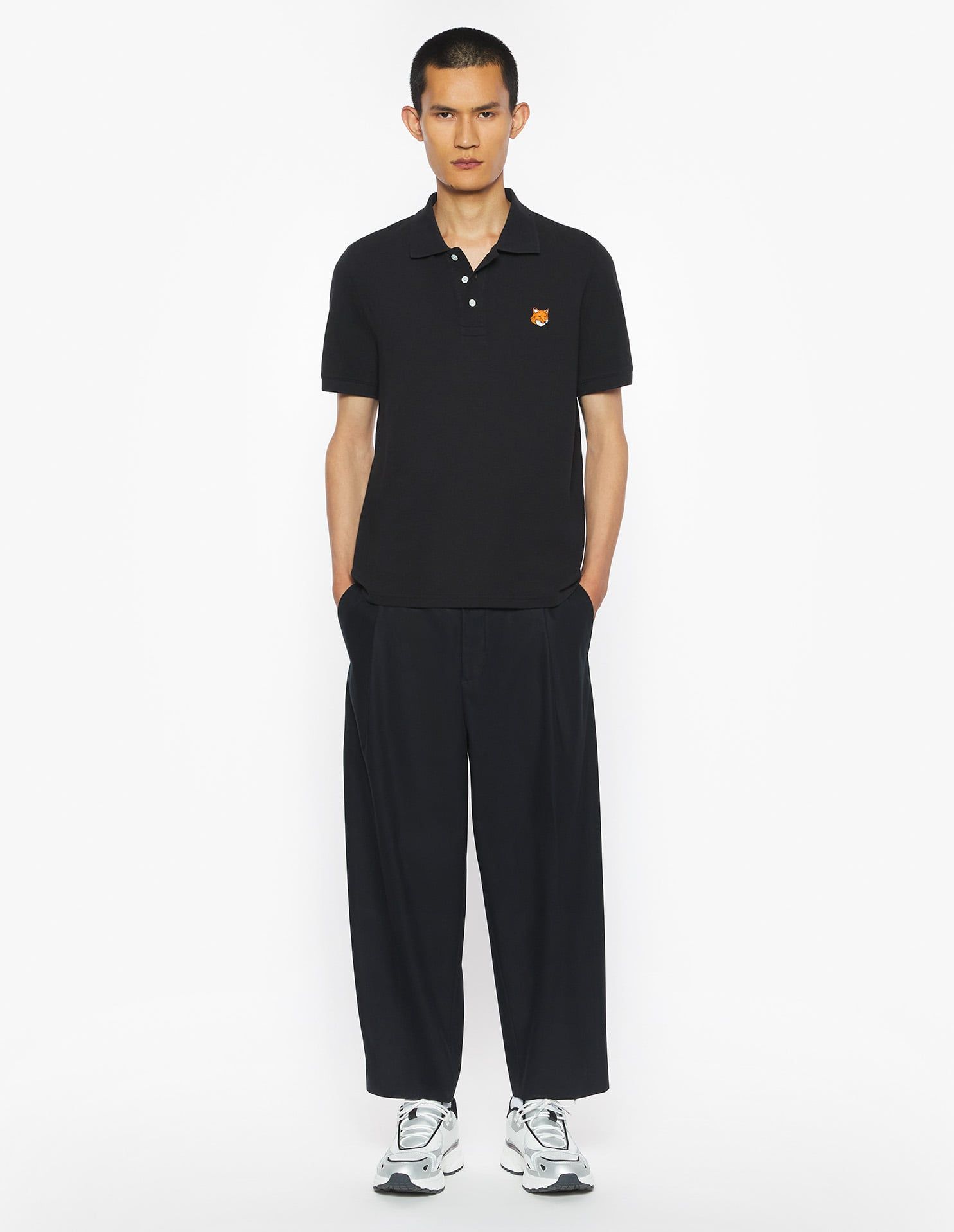 Maison Kitsuné - Áo Polo nam Fox Head dáng Regular