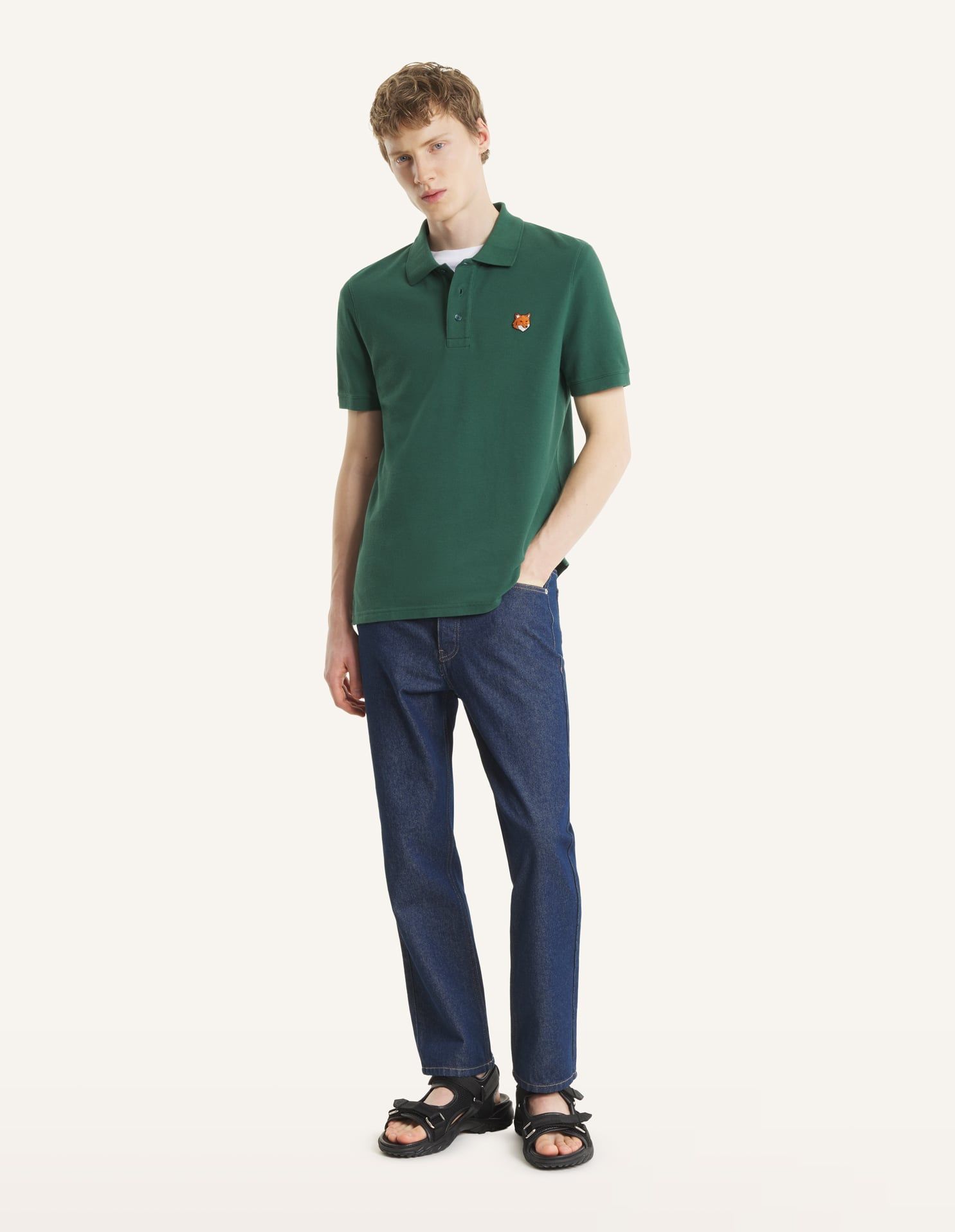 Maison Kitsuné - Áo Polo nam Fox Head dáng Regular