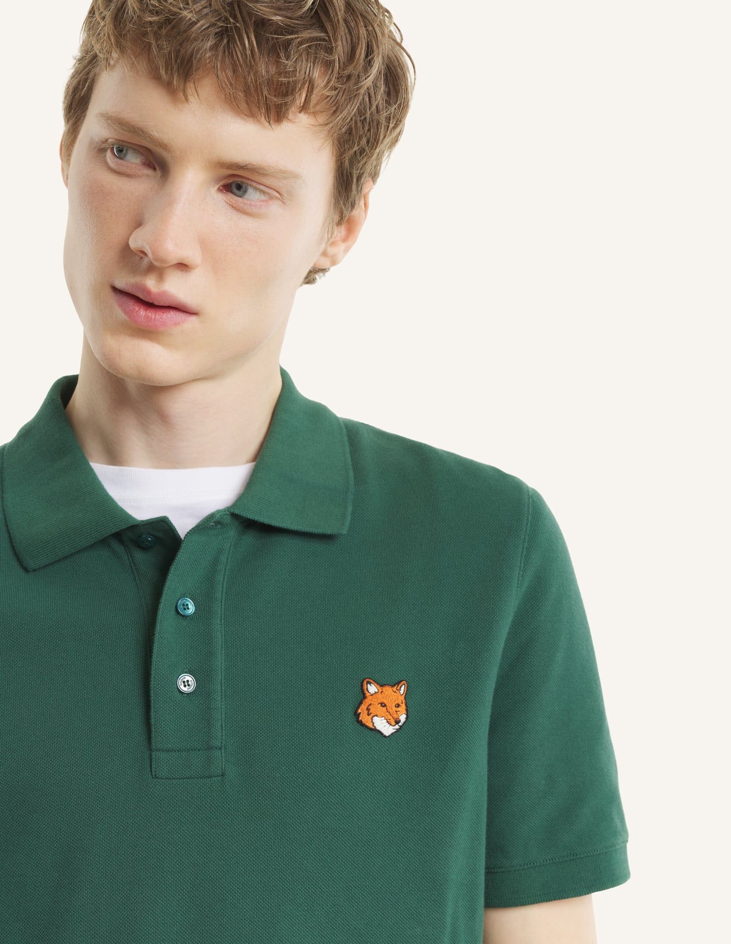 Maison Kitsuné - Áo Polo nam Fox Head dáng Regular