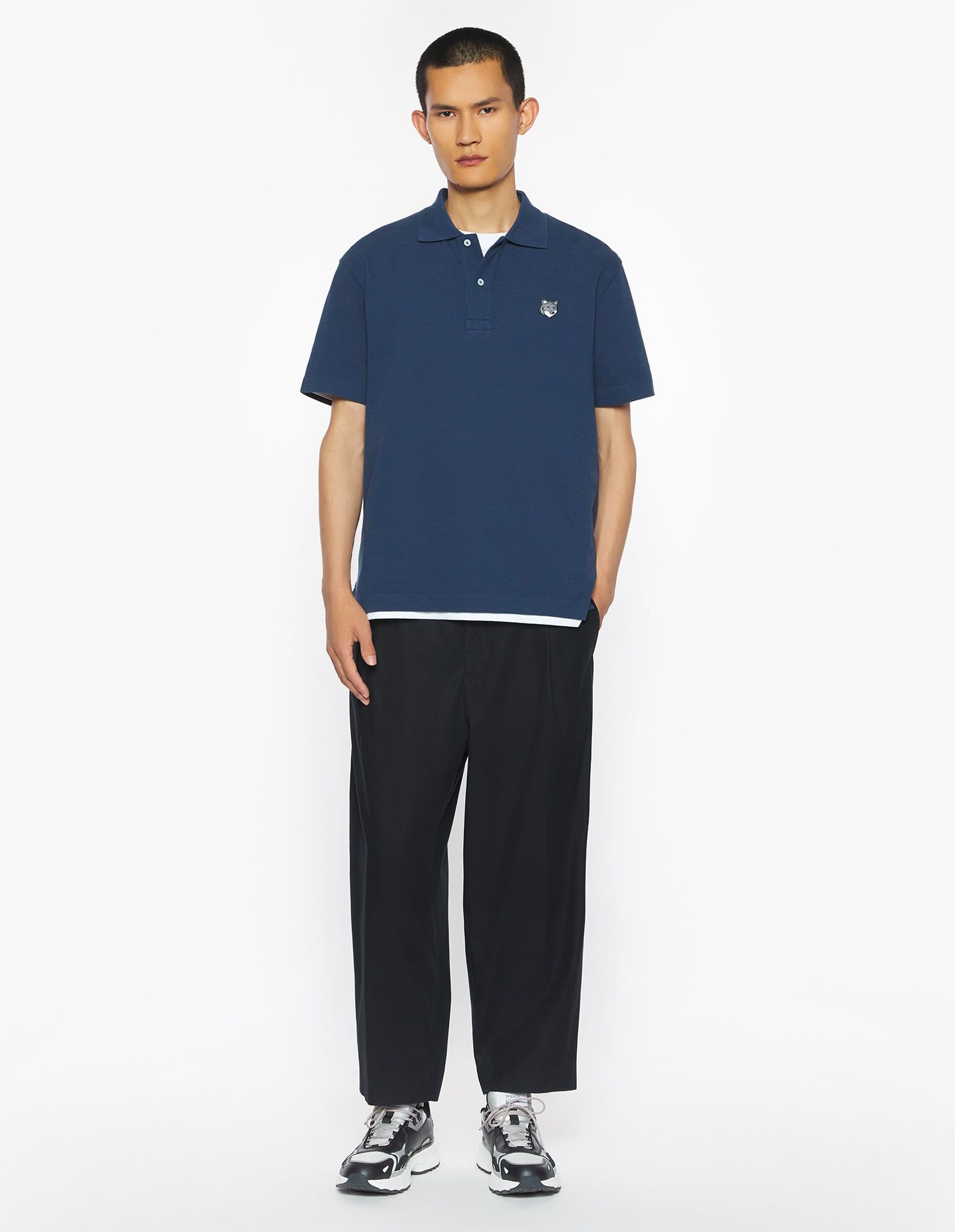 Maison Kitsuné - Áo Polo nam Fox Head dáng Comfort