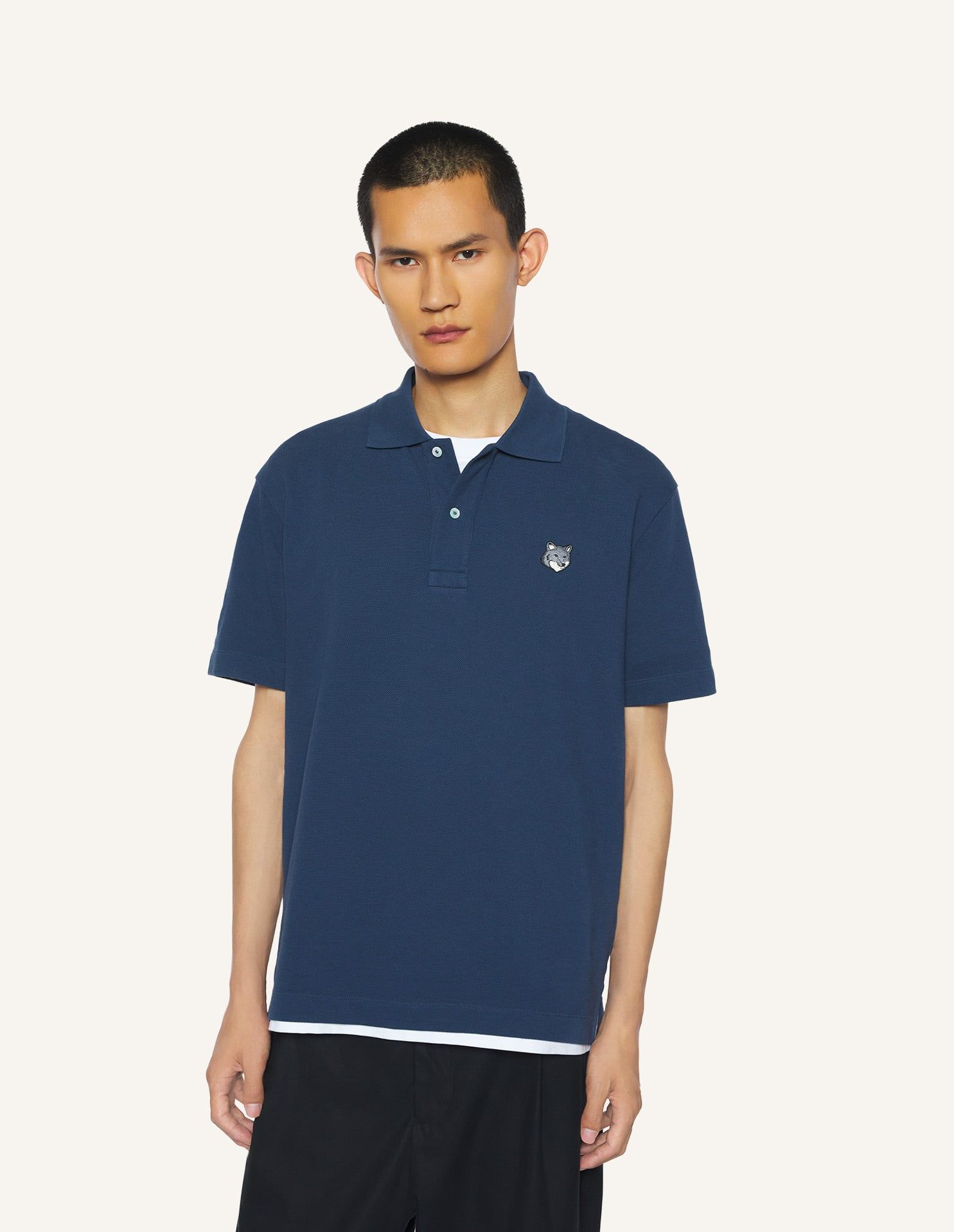 Maison Kitsuné - Áo Polo nam Fox Head dáng Comfort