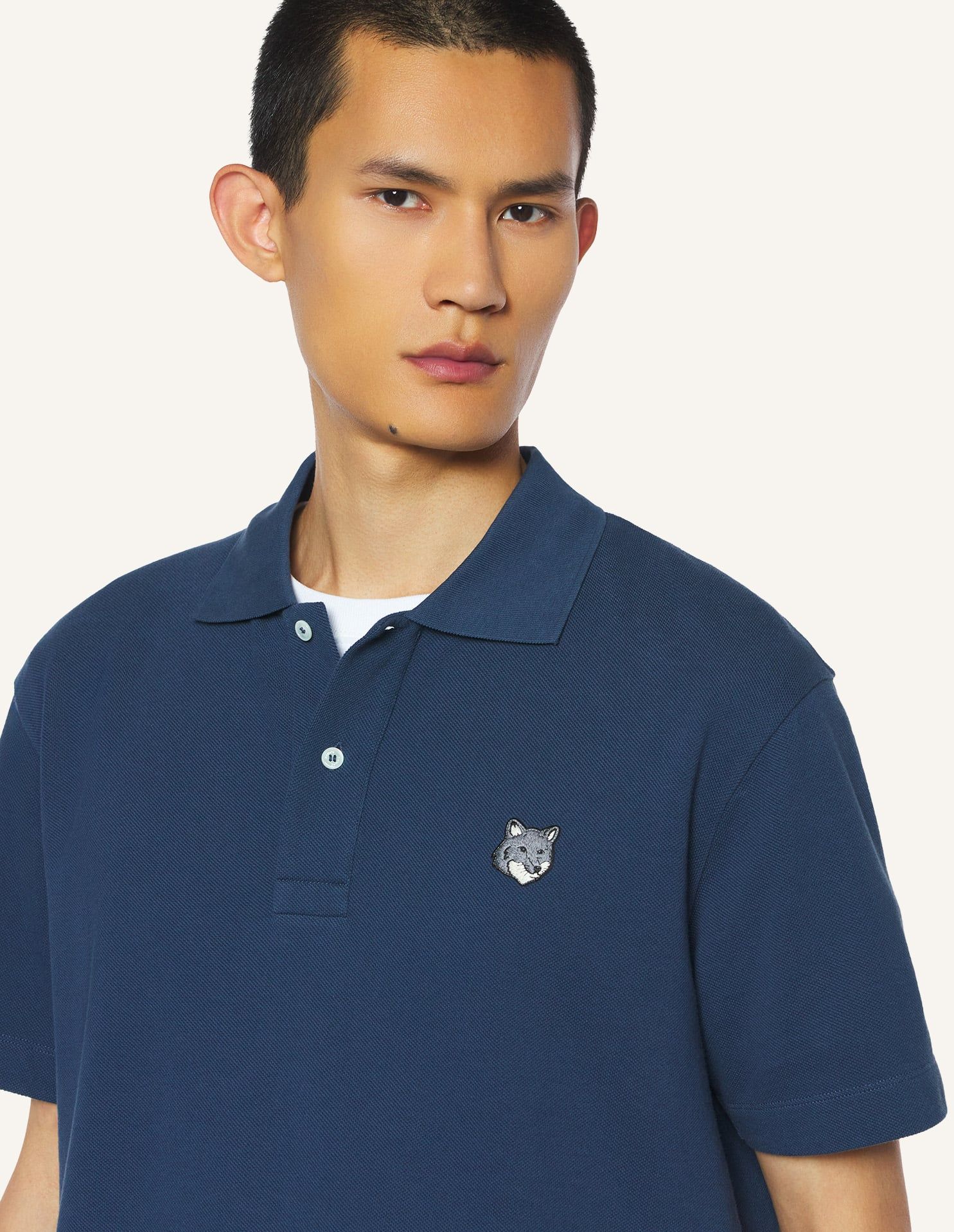 Maison Kitsuné - Áo Polo nam Fox Head dáng Comfort