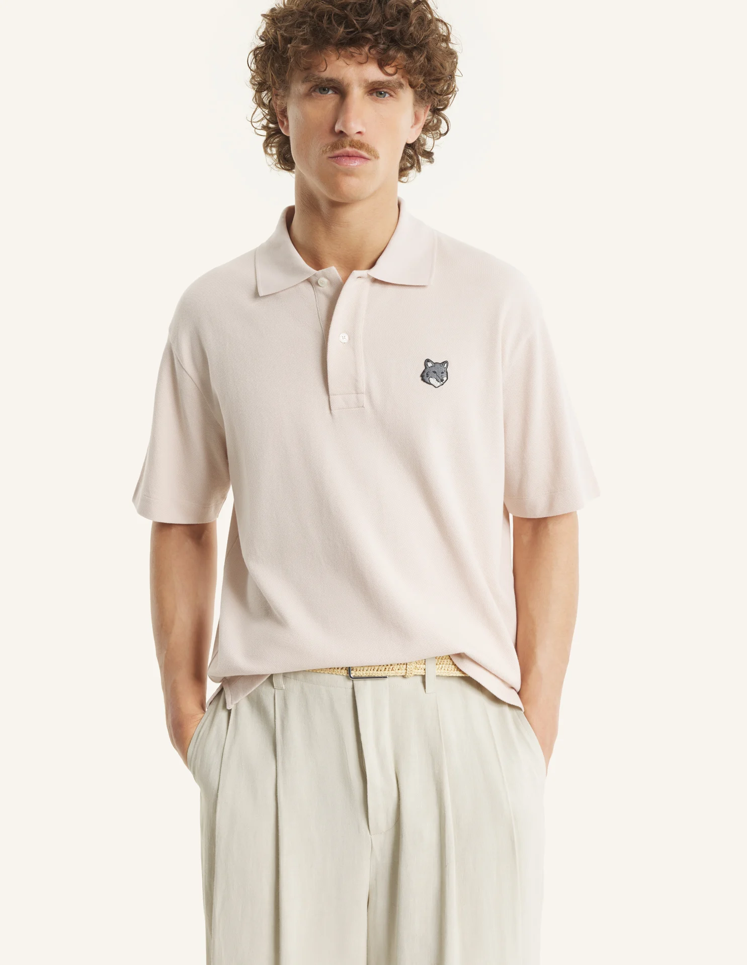 Maison Kitsuné - Áo Polo nam Fox Head dáng Comfort