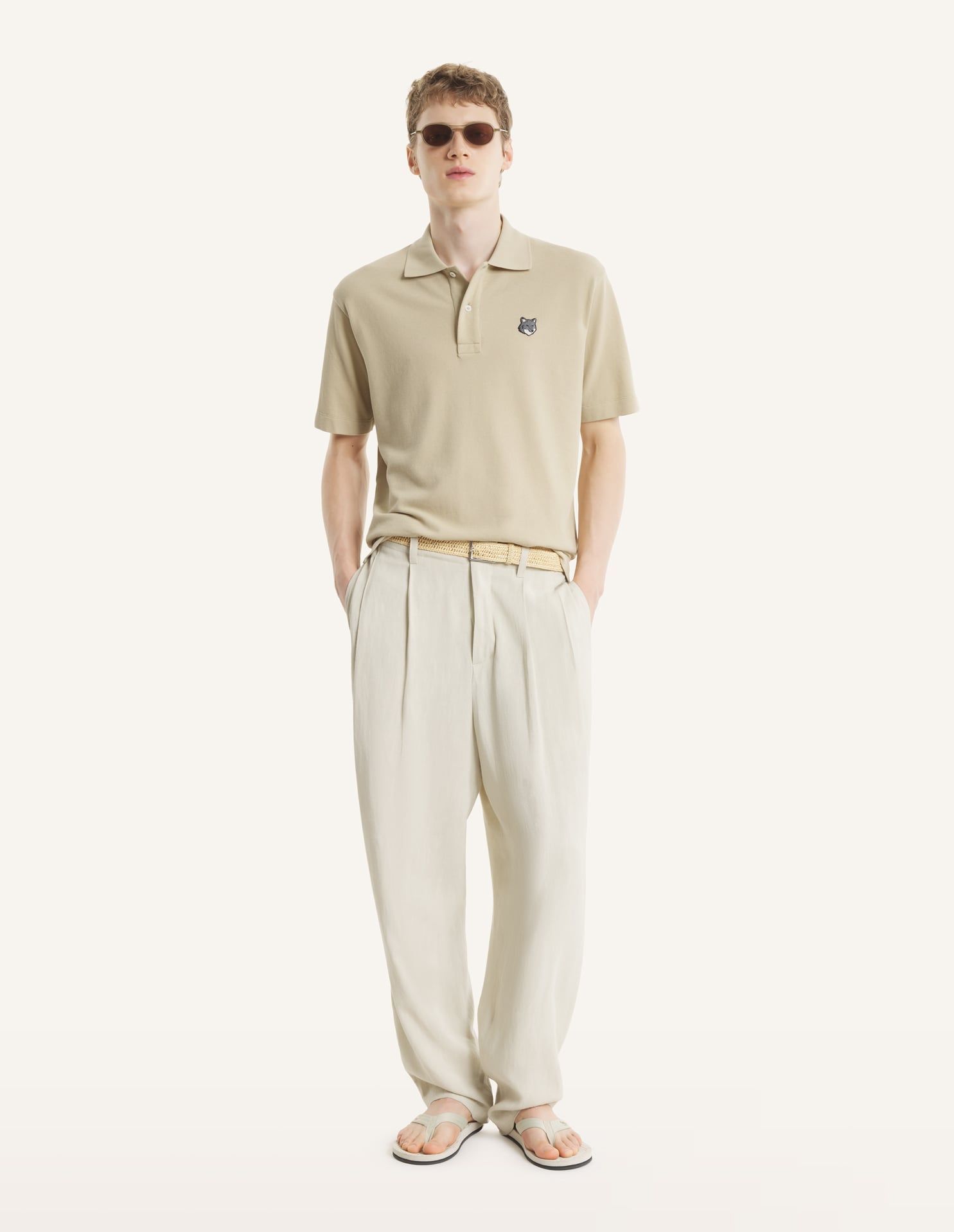 Maison Kitsuné - Áo Polo nam Fox Head dáng Comfort