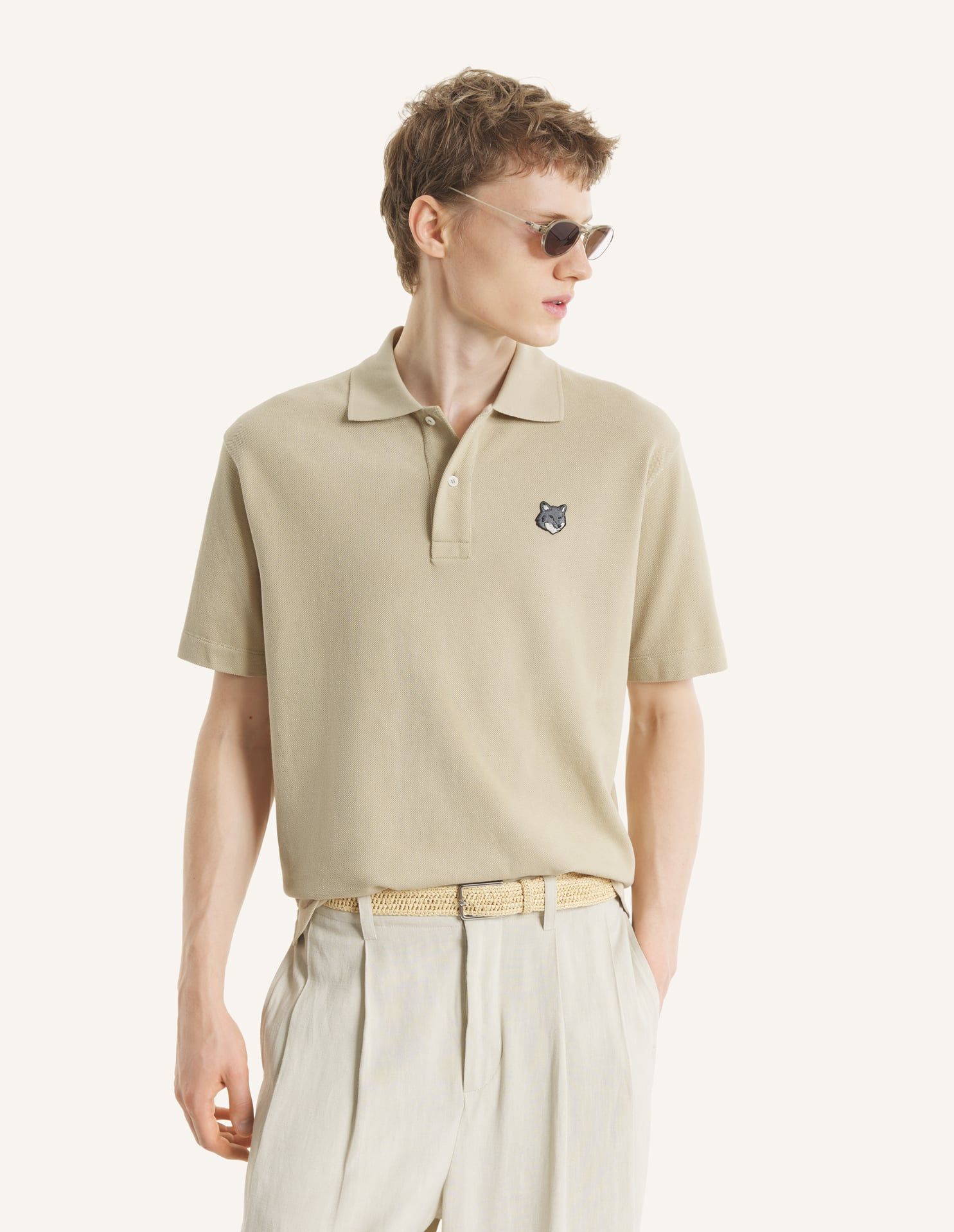 Maison Kitsuné - Áo Polo nam Fox Head dáng Comfort